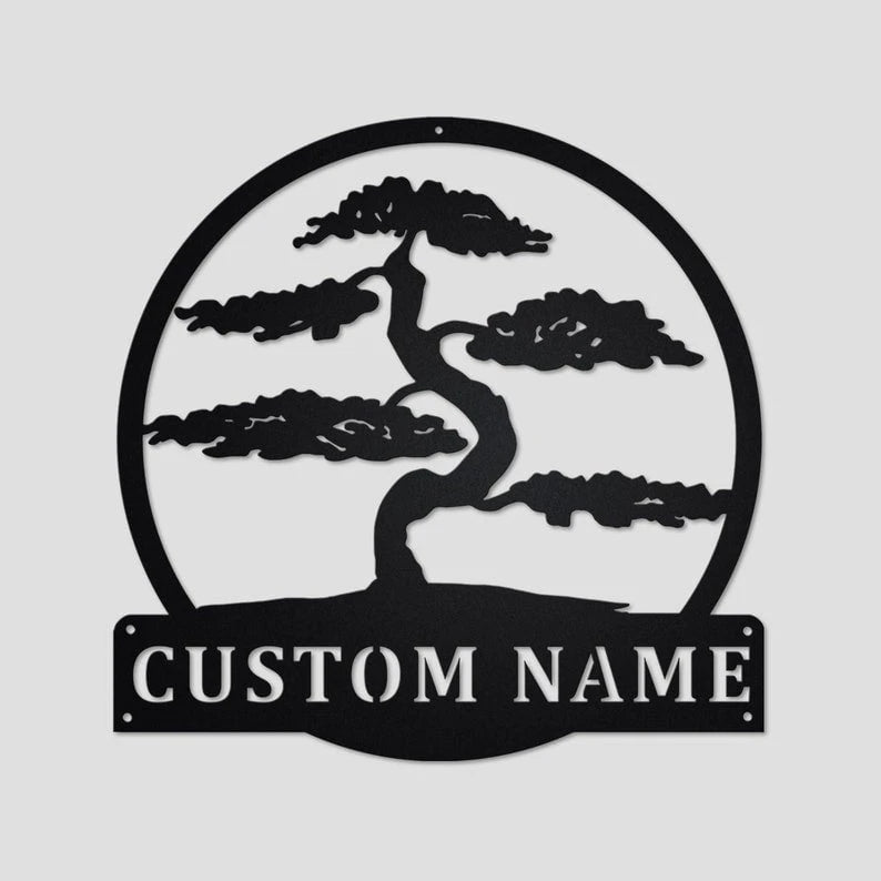 Personalized Bonsai Tree Metal Wall Decor Bonsai Tree Bonsai Tree Metal Sign Bonsai Tree Lover Gift For Bonsai Tree Lover