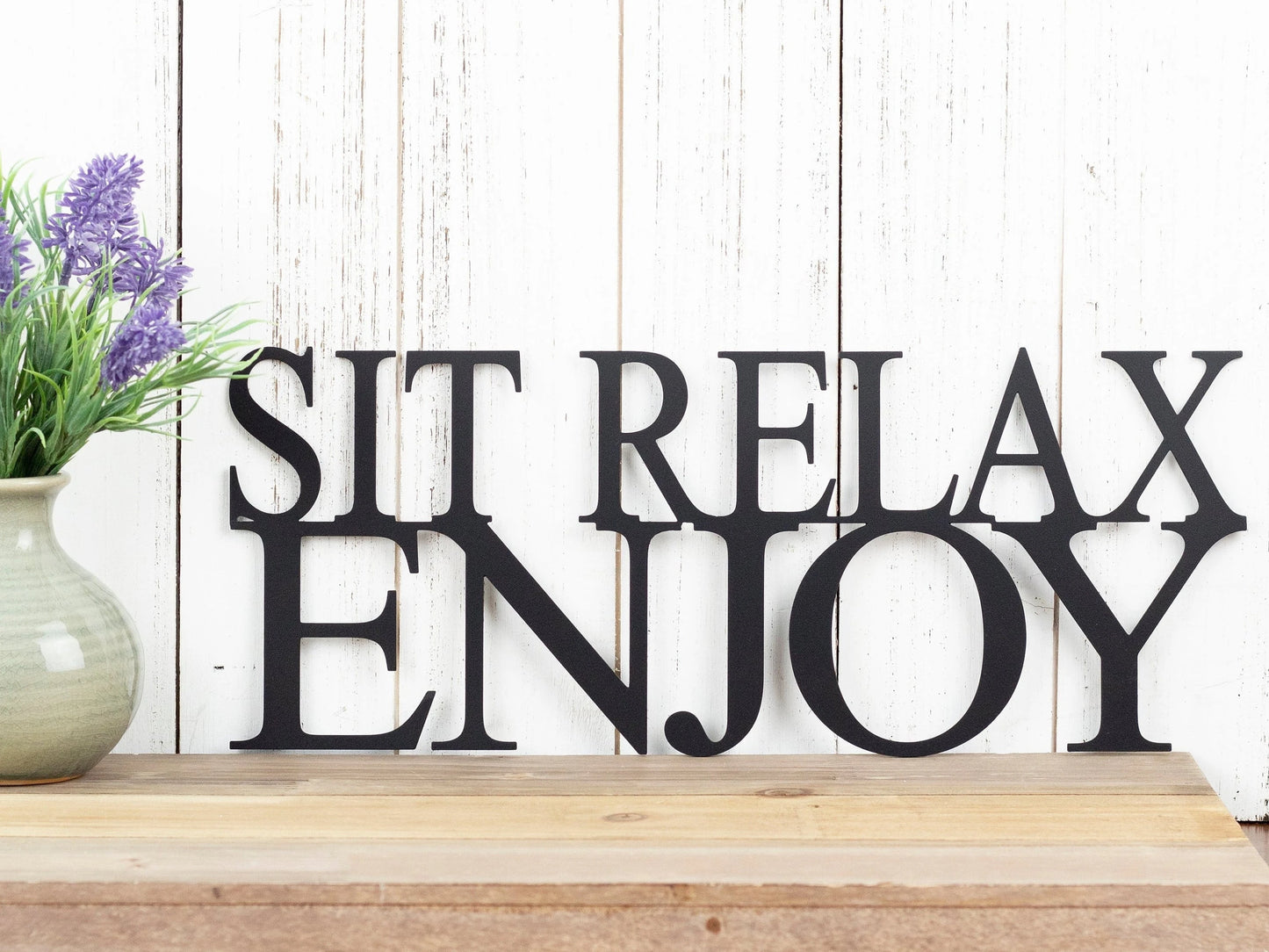 Sit Relax Enjoy Metal Sign Wall Decor Outdoor Sign Garden Sign Patio Decor Lake House Sign Sign