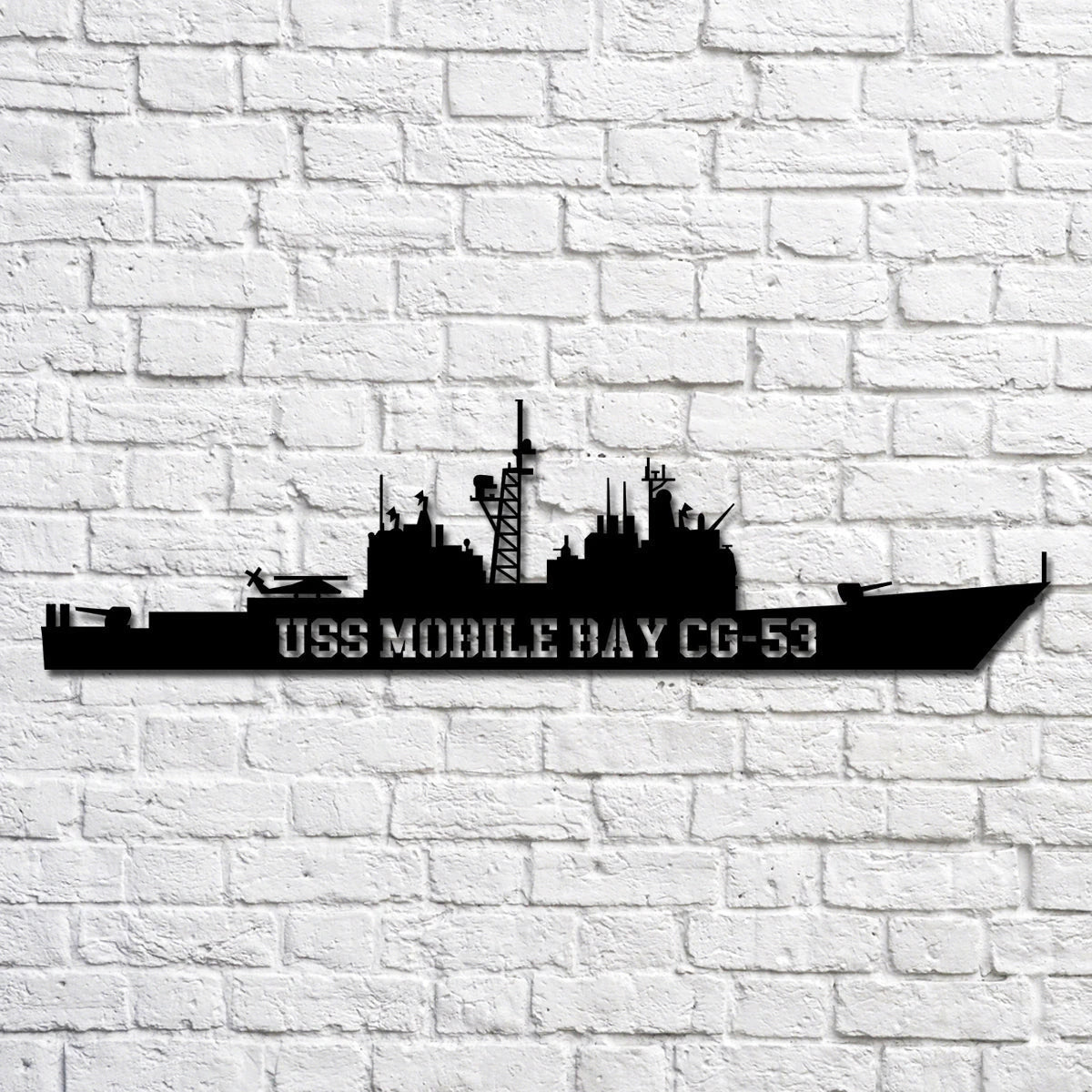 Uss Mobile Bay Cg53 Navy Ship Metal Art, Gift For Navy Veteran, Navy Ships Silhouette Metal Art, Navy Home Decor Laser Cut Metal Signs Custom Gift Ideas