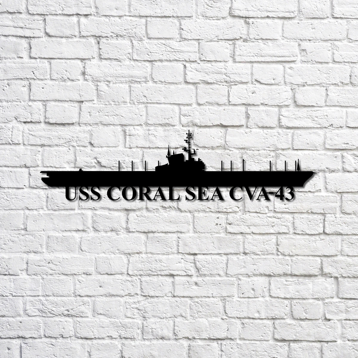 Uss Coral Sea Cva43 Navy Ship Metal Sign, Memory Wall Metal Sign Gift For Navy Veteran, Navy Ships Silhouette Metal Sign Laser Cut Metal Signs Custom Gift Ideas
