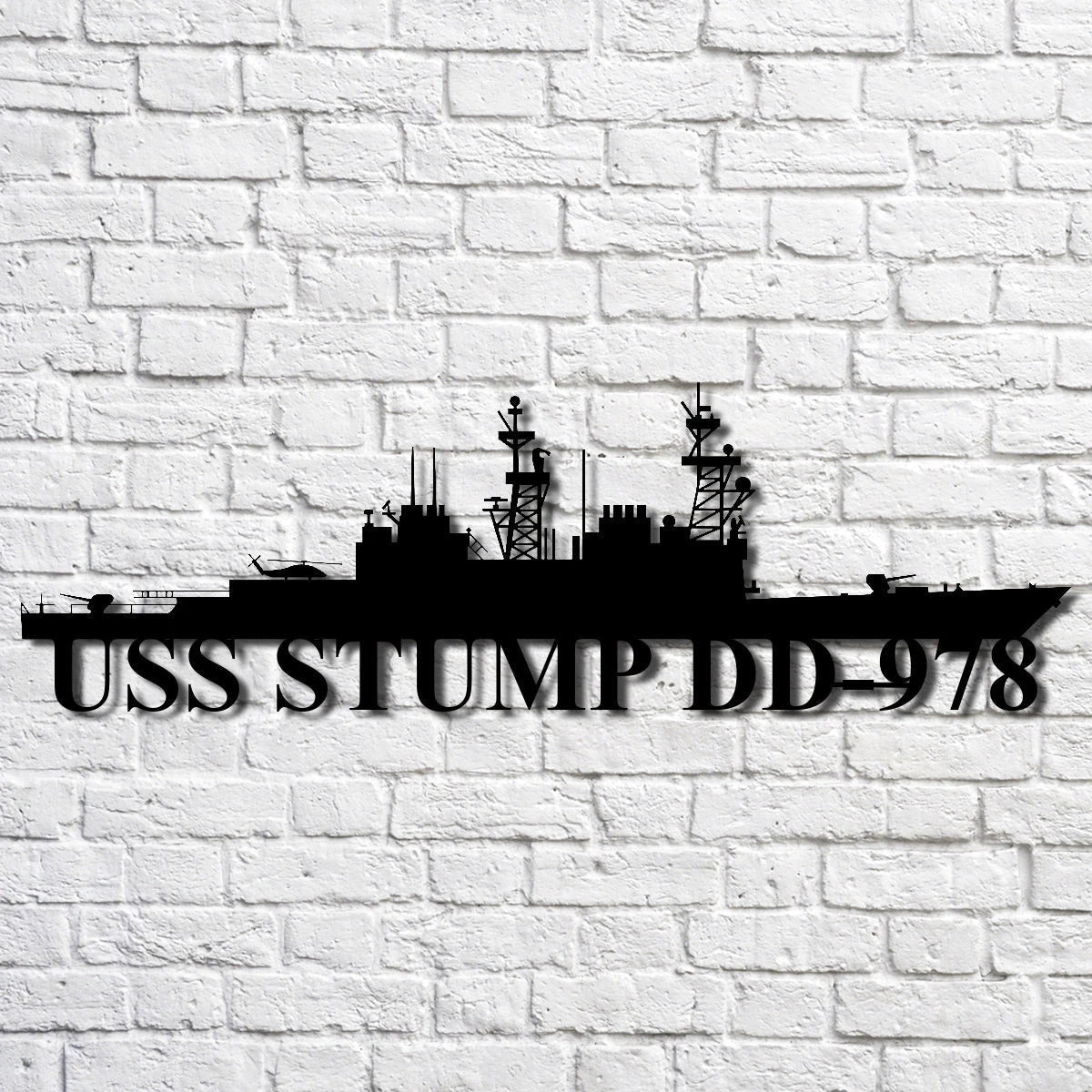 Uss Stump Dd978 Navy Ship Metal Art, Gift For Navy Veteran, Navy Ships Silhouette Metal Art, Navy Home Decor Laser Cut Metal Signs Custom Gift Ideas
