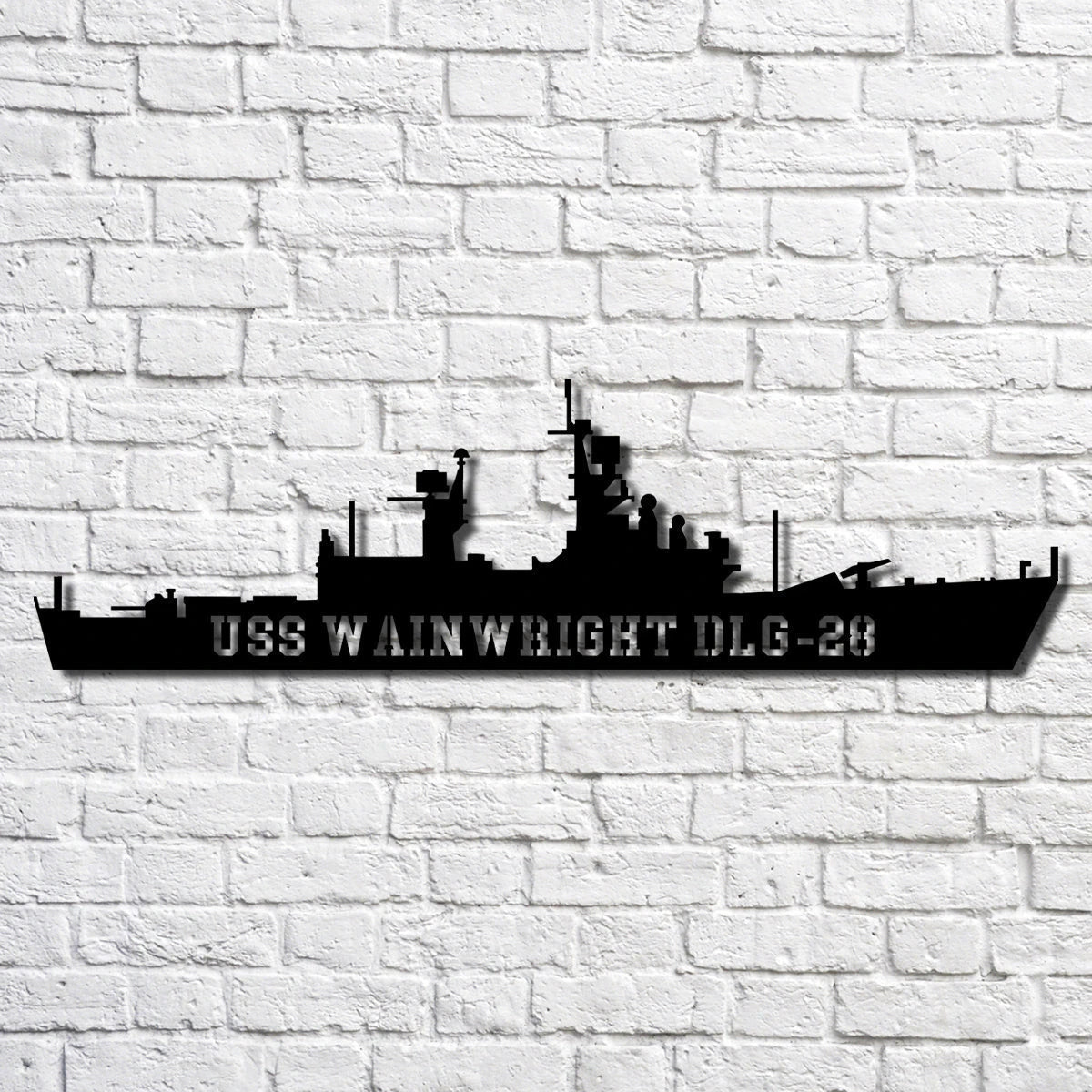 Uss Wainwright Dlg28 Navy Ship Metal Art, Custom Us Navy Ship Cut Metal Sign, Gift For Navy Veteran, Navy Ships Silhouette Metal Art, Navy Home Decor Laser Cut Metal Signs Custom Gift Ideas