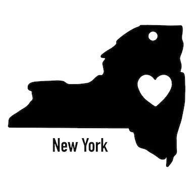 New York State Ornament Cut Metal Sign Wall Decor Metal Sign Metal Art