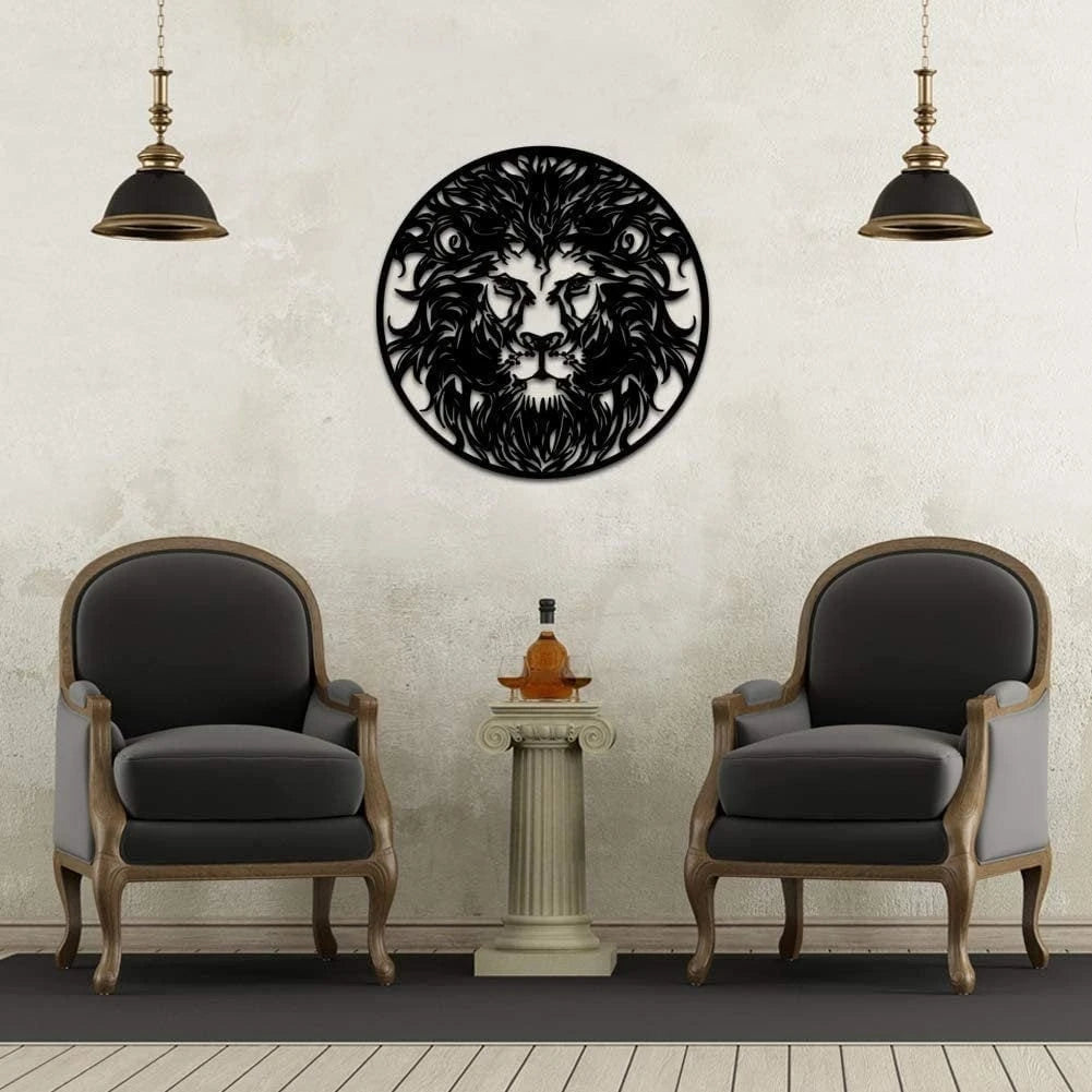 Lion Metal Wall Metal Sign Art Decoration Animal Metal Artwork Sign For House Wall Decor Gift For Kingman