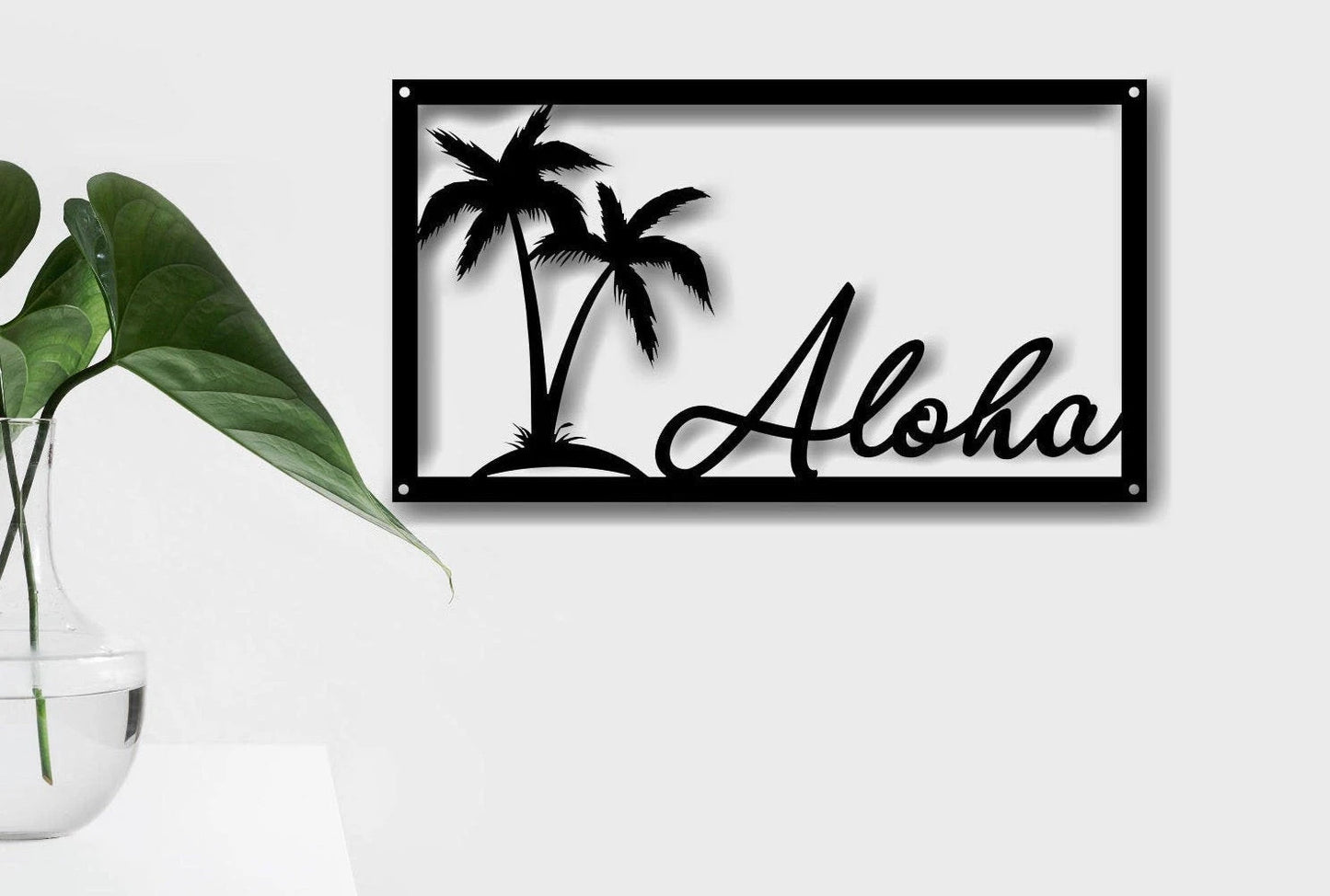 Aloha Metal Sign Summer Decor Outdoor Indoor Aloha Wall Hangings hawaii Door Metal Sign Rustic Summer Gift