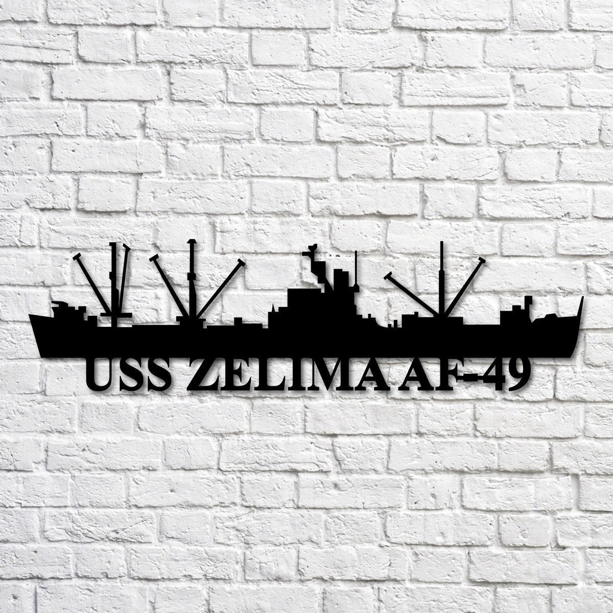 Uss Zelima Af49 Navy Ship Metal Art, Custom Us Navy Ship Cut Metal Sign, Gift For Navy Veteran, Navy Ships Silhouette Metal Art, Navy Home Decor Laser Cut Metal Signs Custom Gift Ideas