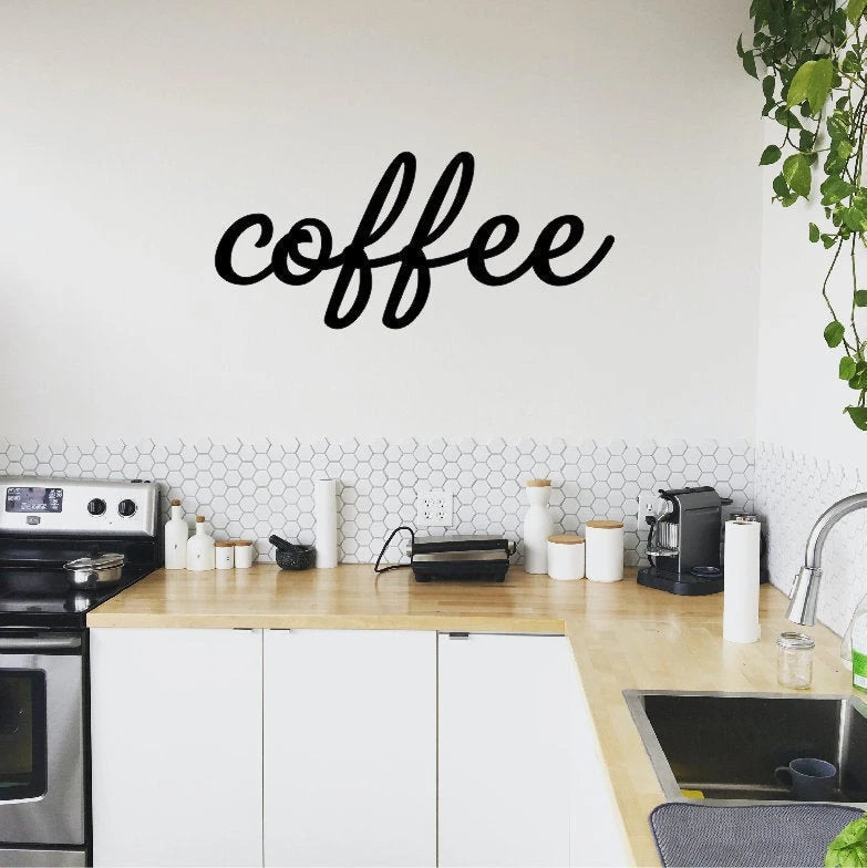 Coffee Coffee Wall Decor Metal Wall Decor Coffee Words 008