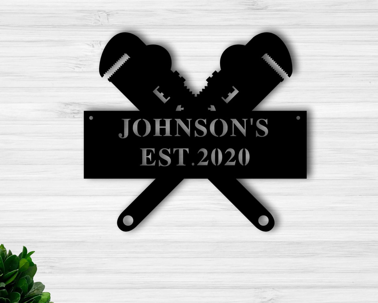 Custom Metal Plumber Sign Plumber Est Date Sign Personalized Plumber Sign Plumber Gift