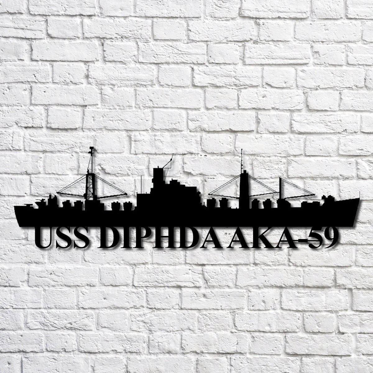 Uss Diphda Aka59 Navy Ship Metal Art, Custom Us Navy Ship Cut Metal Sign, Gift For Navy Veteran, Navy Ships Silhouette Metal Art, Navy Home Decor Laser Cut Metal Signs Custom Gift Ideas