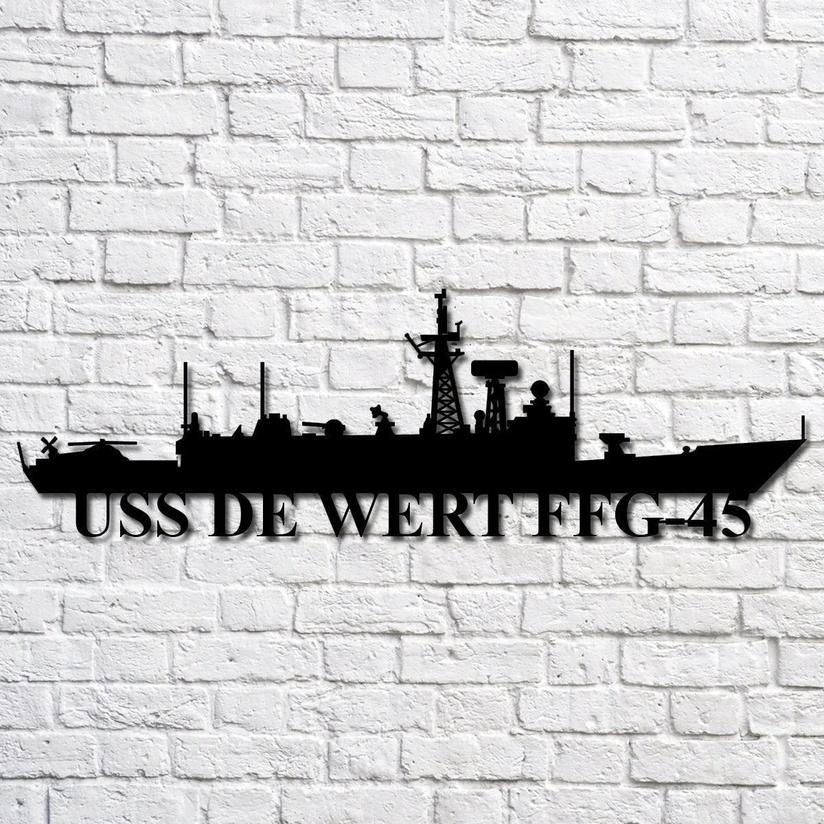 Uss De Wert Ffg45 Navy Ship Metal Art, Custom Us Navy Ship Cut Metal Sign, Gift For Navy Veteran, Navy Ships Silhouette Metal Art, Navy Home Decor Laser Cut Metal Signs Custom Gift Ideas