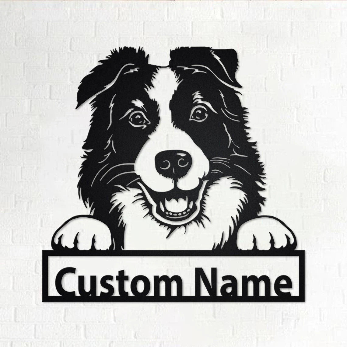 Personalized Custom Border Collie Metal Sign for Dog Lover Custom Name