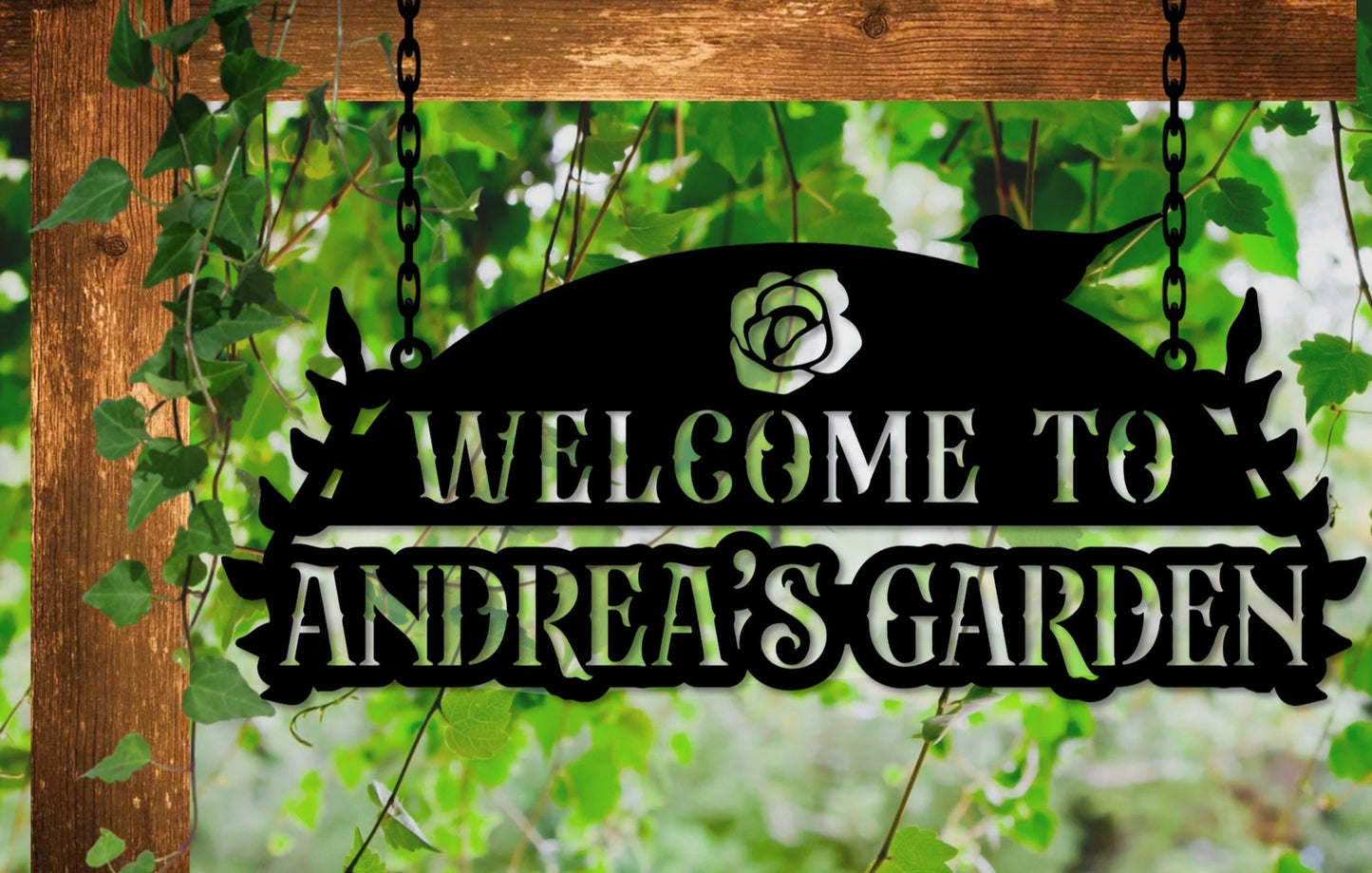 Welcome To Our Garden Sign Custom Garden Sign Metal Garden Sign Hanging Garden Sign