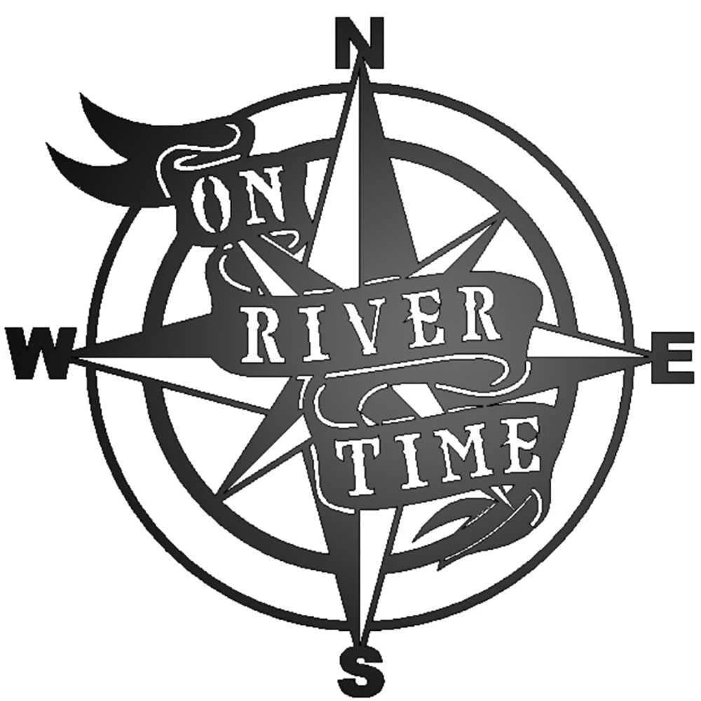 On River Time Cut Metal Sign Wall Metal Art Cut Metal Sign Wall Metal Art