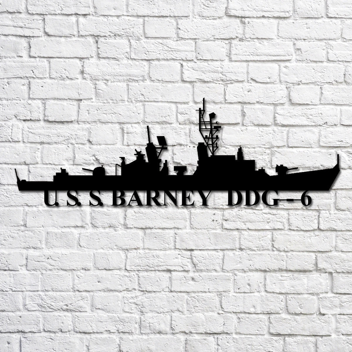 U. S. S. Barney Ddg 6 Navy Ship Metal Art, Custom Us Navy Ship Cut Metal Sign, Gift For Navy Veteran, Navy Ships Silhouette Metal Art, Navy Home Decor Laser Cut Metal Signs Custom Gift Ideas