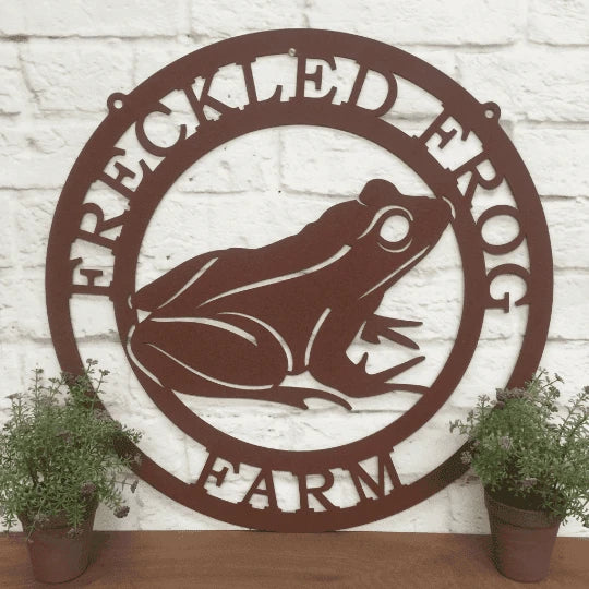 Tree Frog Sign Cut Metal Sign Metal House Sign