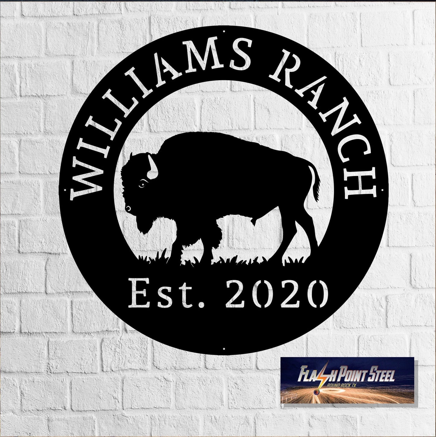 Buffalo Sign, American Bison Sign, Entrance Sign, Metal Art, Personalized Sign, Entrance Gate, Farm Sign, Ranch Sign, Bison Metal Sign Laser Cut Metal Signs Custom Gift Ideas