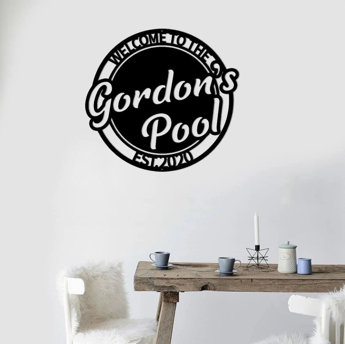 Family Pool Metal Sign Welcome To The Pool With Established Date Metal Sign Metal Swimming Pool Sign Pool Bar Sign Pool Sign