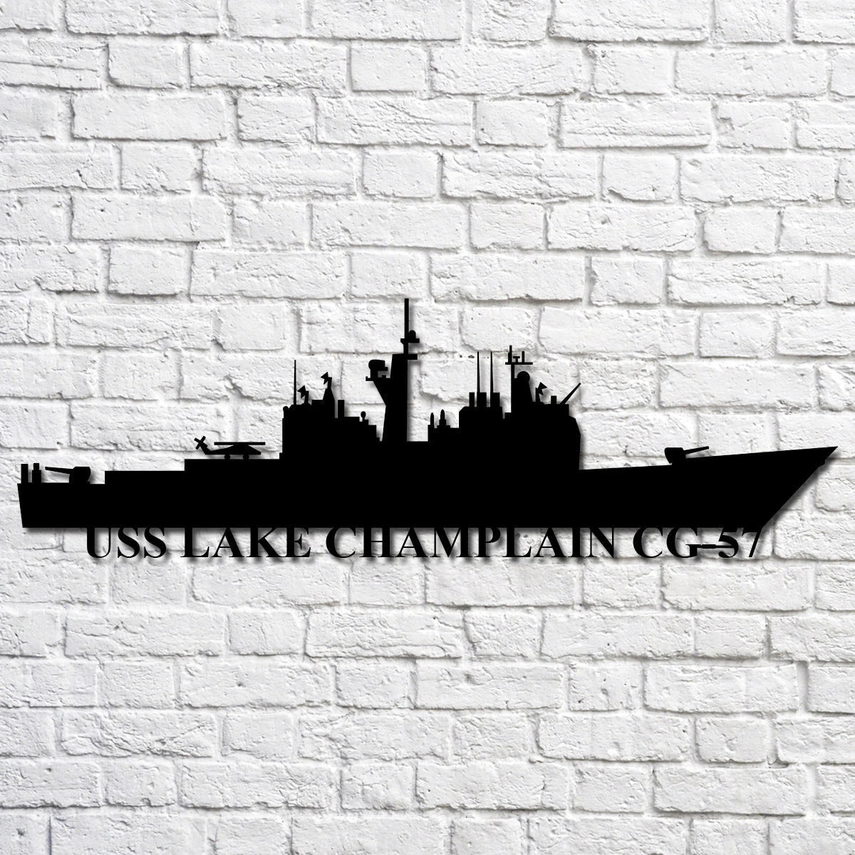 Uss Lake Champlain Cg57 Navy Ship Metal Art, Custom Us Navy Ship Cut Metal Sign, Gift For Navy Veteran, Navy Ships Silhouette Metal Art, Navy Home Decor Laser Cut Metal Signs Custom Gift Ideas