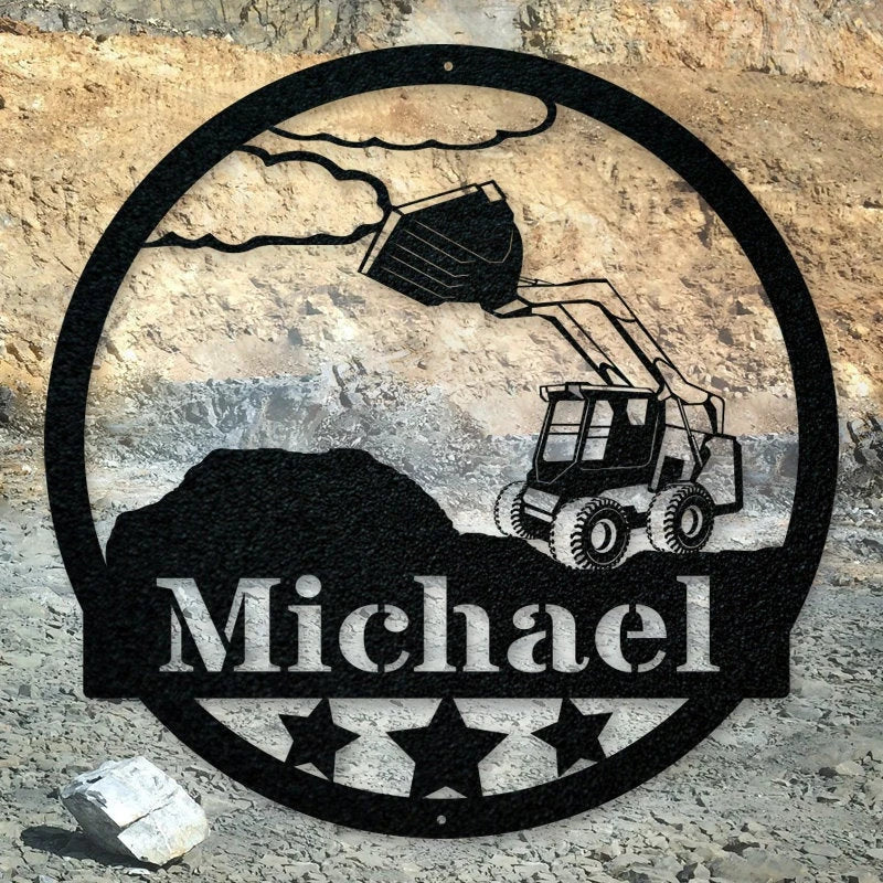 Construction Collection Skid Steer Bobcat Sign