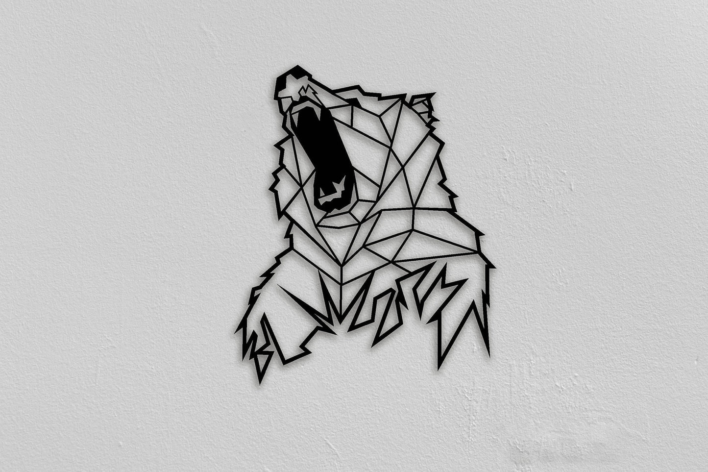 Grizzly Bear Animal Christmas Gifts Living Room Wall Decor Bedroom Wall Decor Metal Wall Hanging Gifts For Him