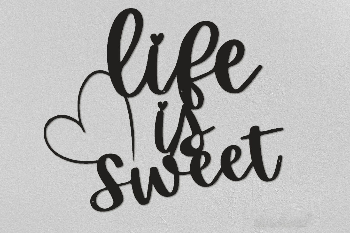 Life Is Sweet Sign living Room Wall Decor Bedroom Wall Decor Metal Wall Hanging