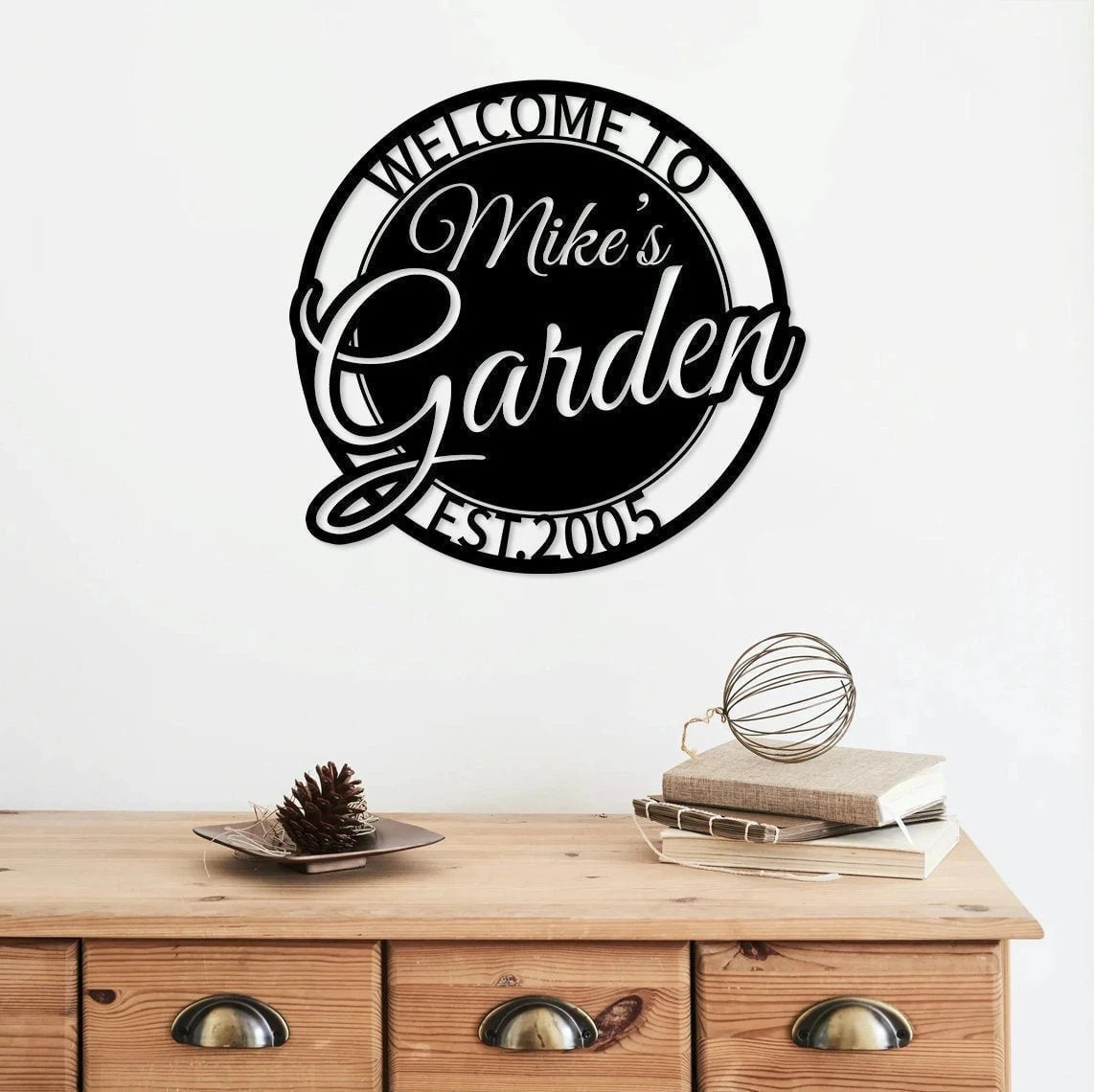 Metal Garden Sign Welcome To The Garden Metal Sign Mom's Garden Sign Garden Marker Sign Custom Metal Garden Sign With Name