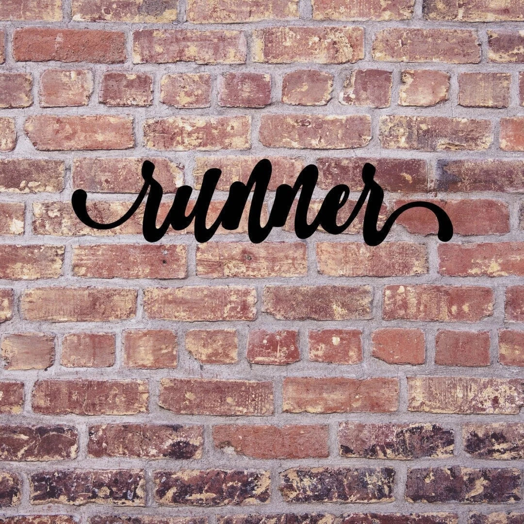 Runner Sign Cut Metal Sign Wall Decor Metal Sign Metal Art