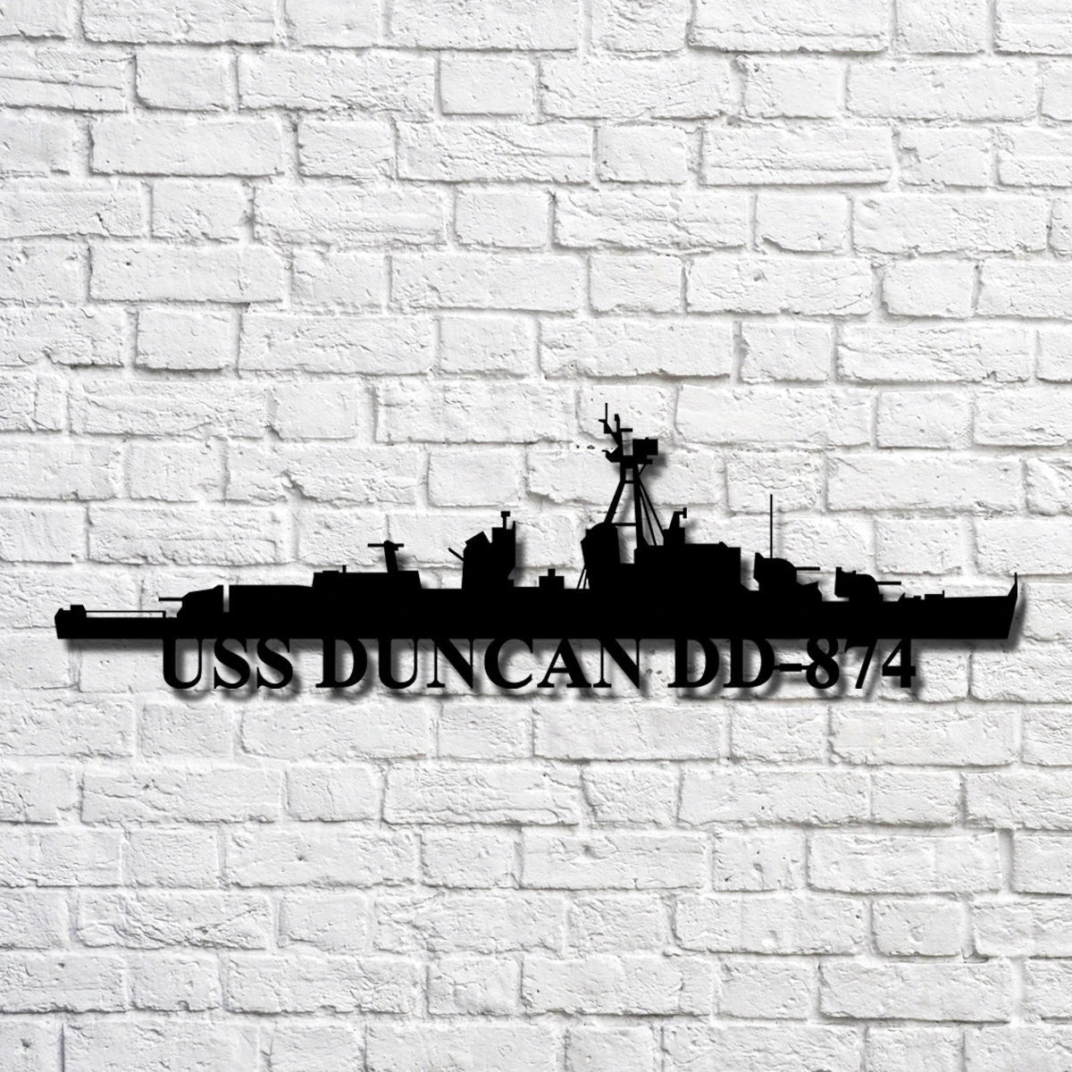 Uss Duncan Dd874 Navy Ship Metal Art, Custom Us Navy Ship Cut Metal Sign, Gift For Navy Veteran, Navy Ships Silhouette Metal Art, Navy Home Decor Laser Cut Metal Signs Custom Gift Ideas
