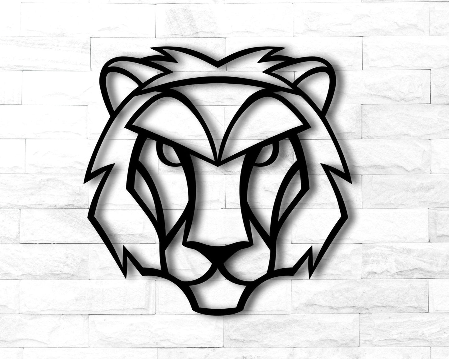 Geometric Lion Art Lion Metal Art Wall Lion Metal Art Lion Head Wall Decor Lion Head Wall Artanimal