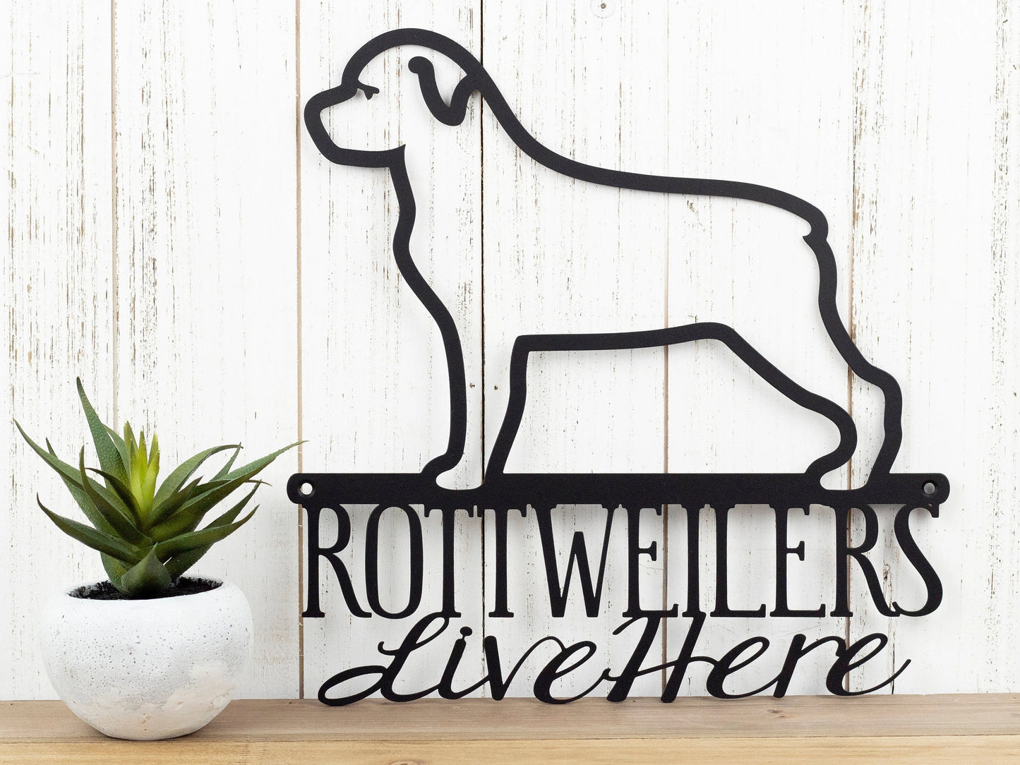 Rottweiler Metal Sign Outdoor Wall Hanging In Laser Cut Steel Dog Mom Gift German Dog House Sign Pet Decor Dog Breed