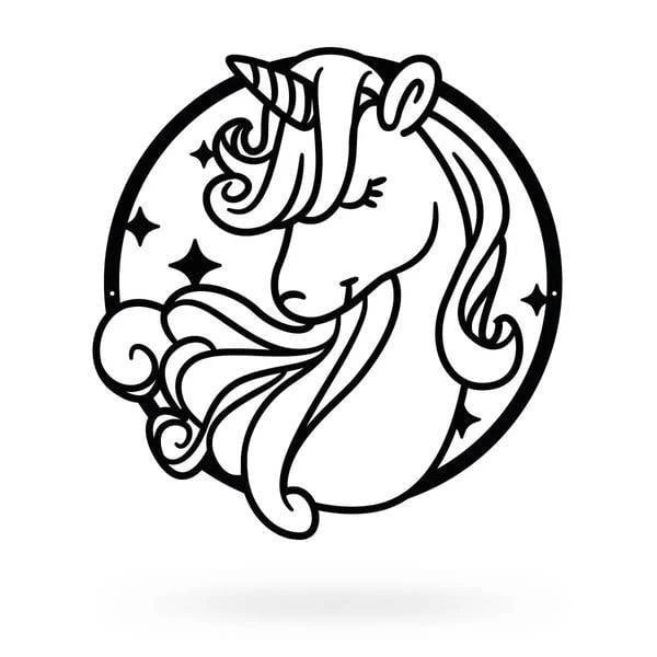 Magical Unicorn Cut Metal Sign Metal House Sign