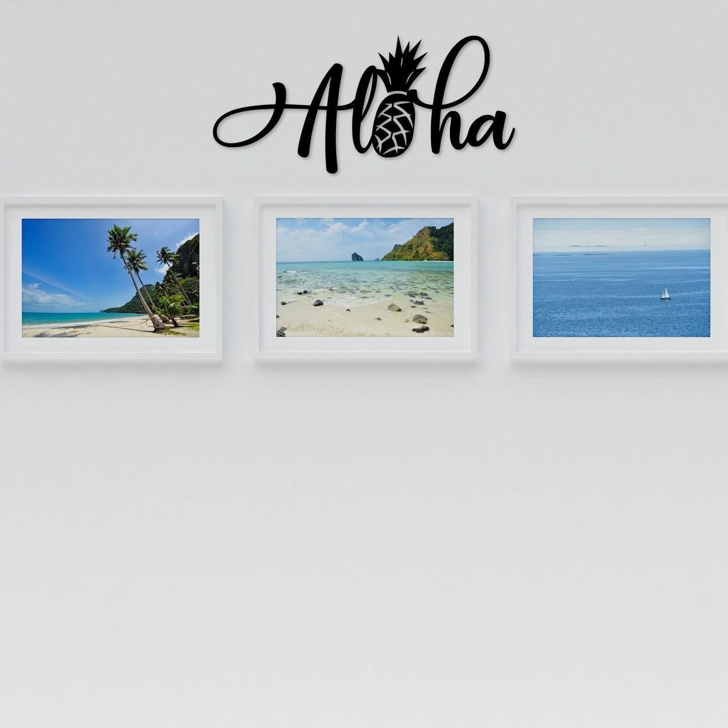 Aloha Pineapple Sign Metal Aloha With Pineapple Hawaiian Metal Word Front Door Hanging Sign Hawaii Travel Gift Outdoor Aloha Sign