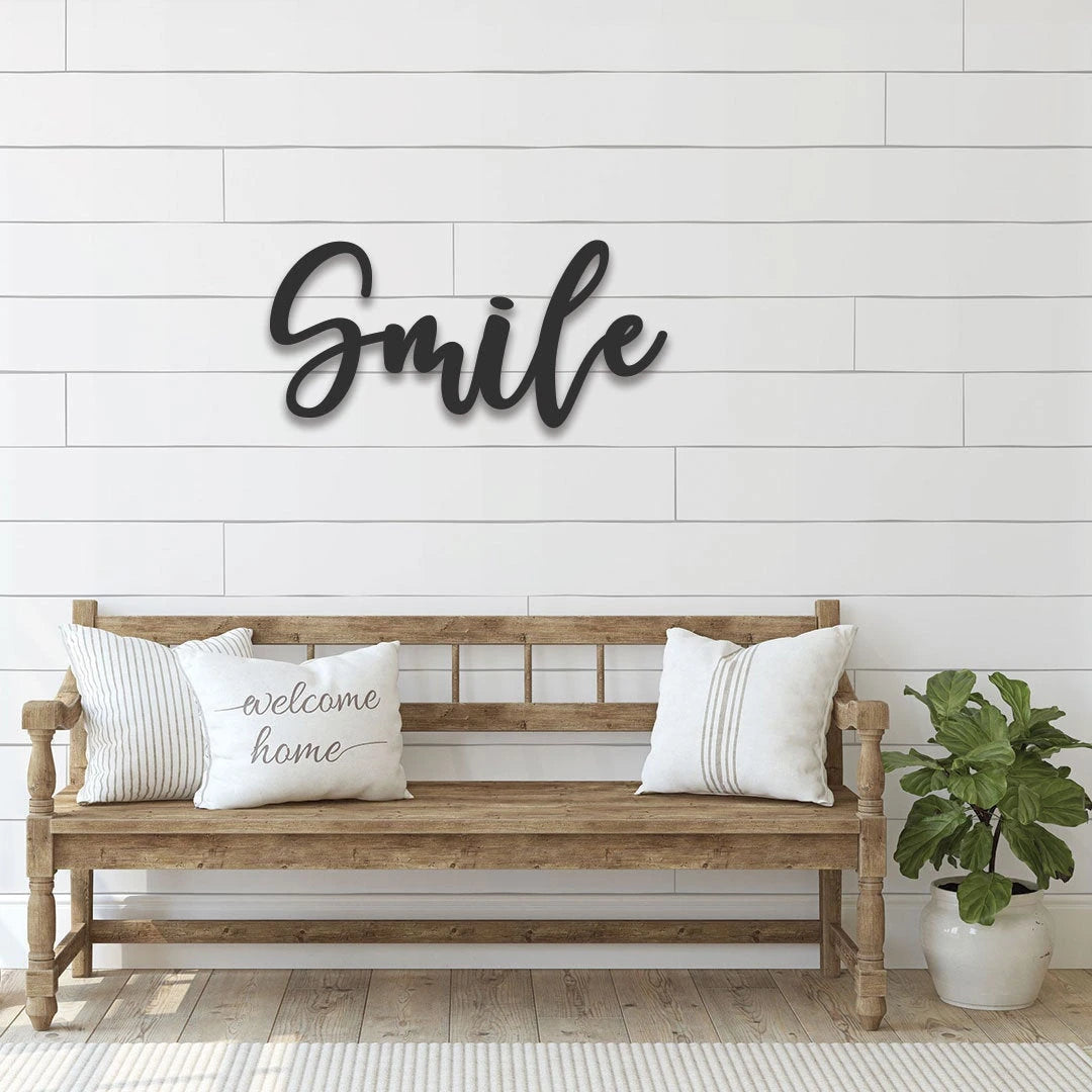 Smile Sign Dentist Office Sign Dentist Office Decor Dentist Office Dentistry Decor Metal Cursive Sign