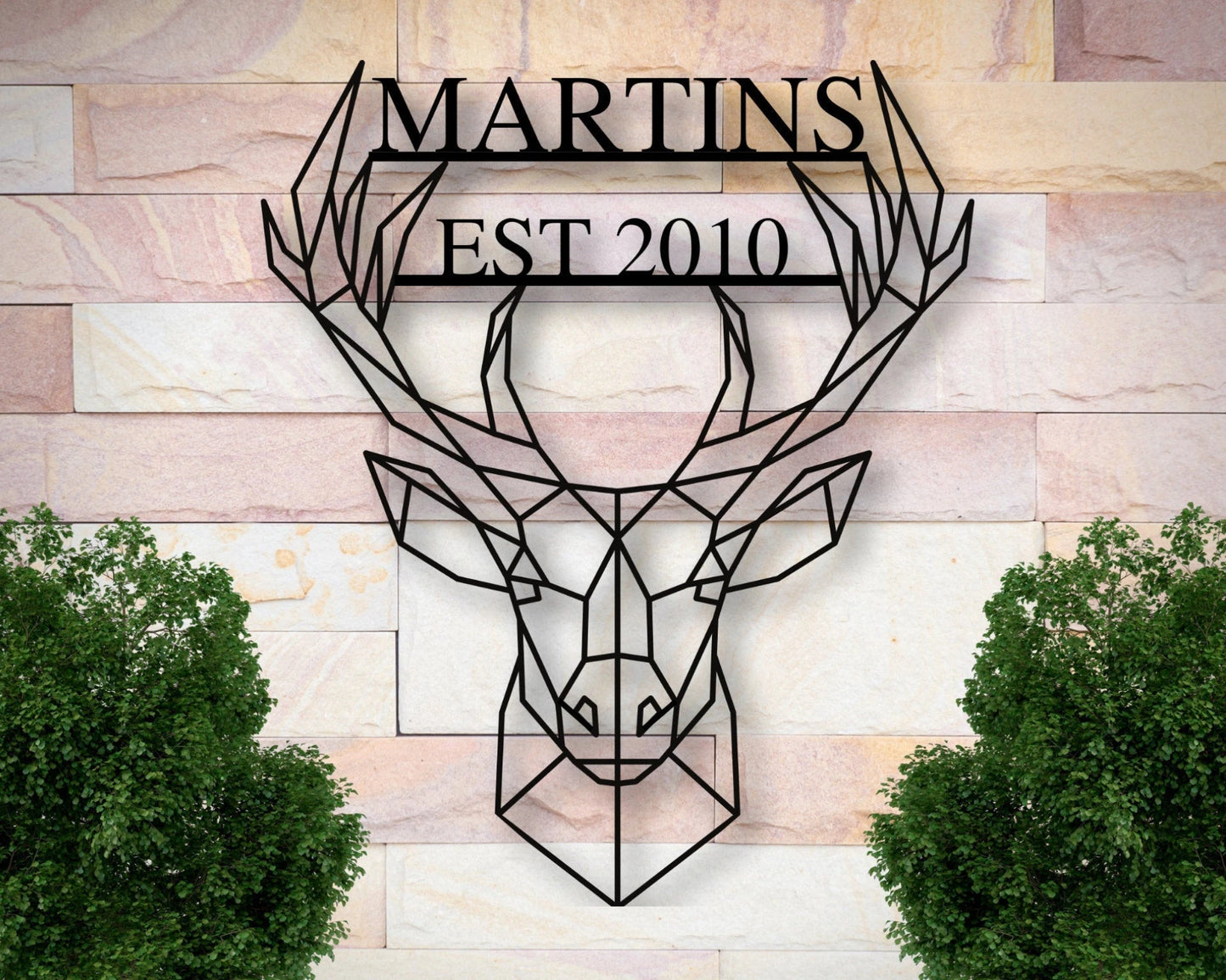 Personalized Deer Sign Established Last Name Family Sign Gift For Him Christmas Gift Metal Hunting Cabin Sign Deer Hunter Sign