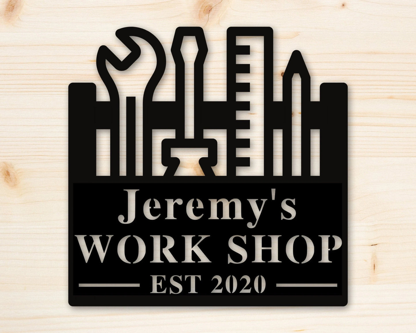 Fathers Day Personalized Sign Outside Decor Custom Sign Office Tool Shed Gift For Dad Gift For Him Custom Metal Garage Sign Sign