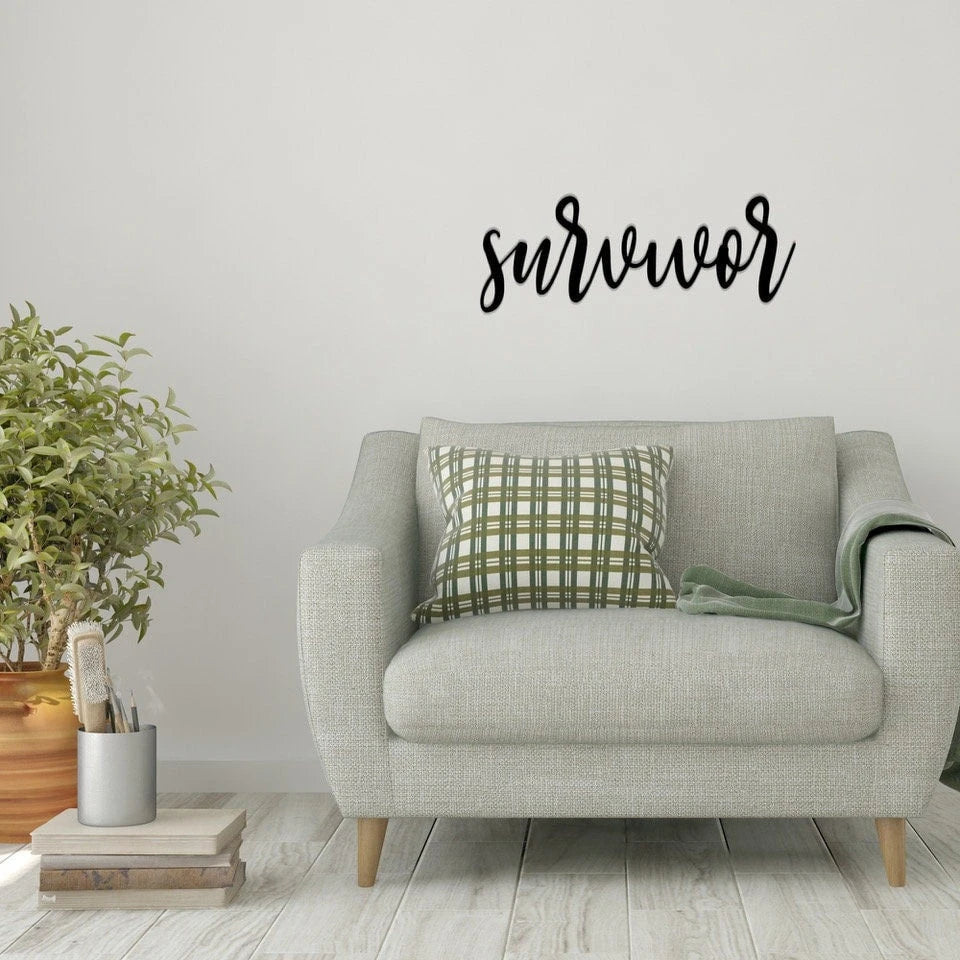 Survivor Survivor Metal Wall Decor Survivor Metal Sign For Home Inspirational Housewarming Gift