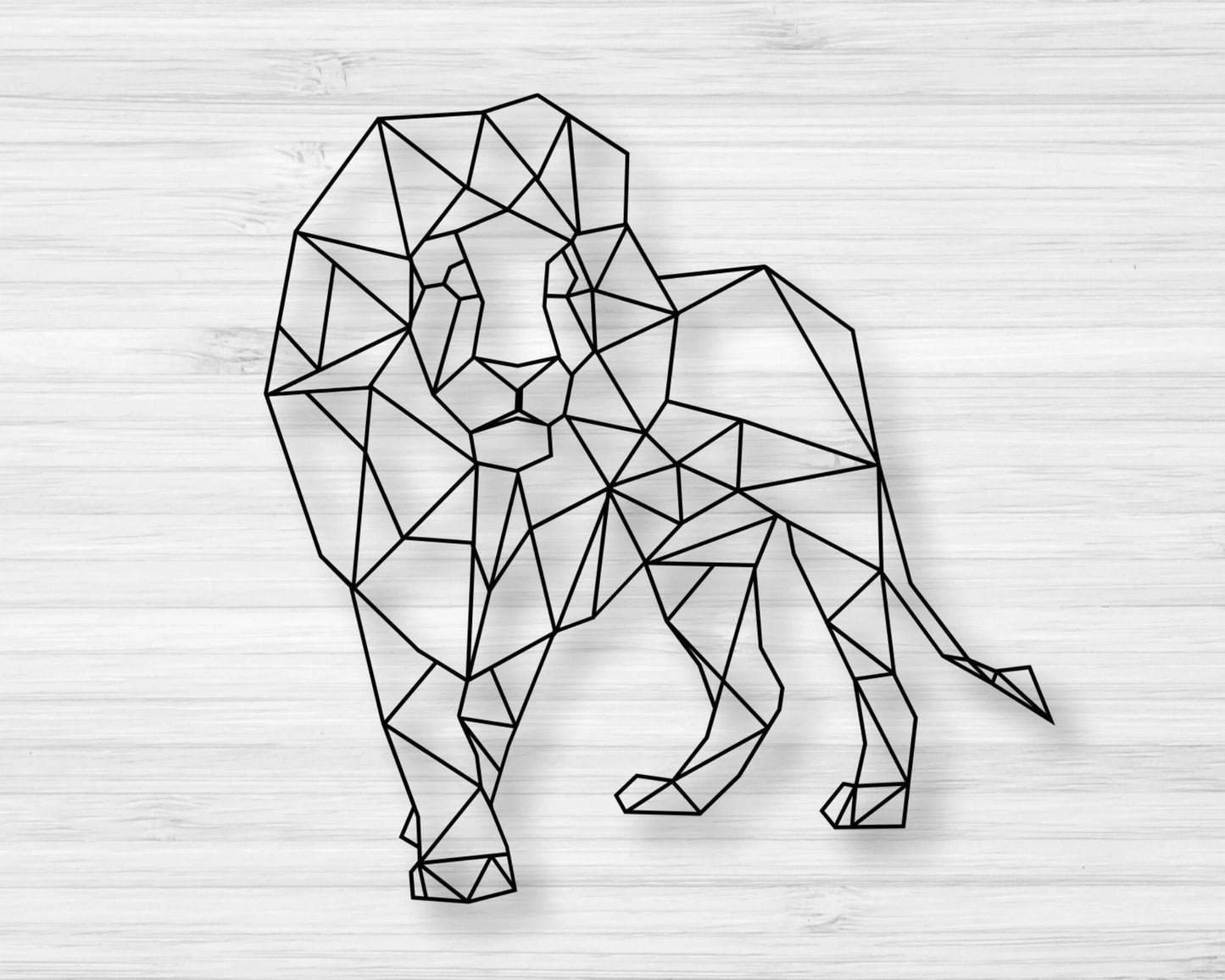 Leo Metal Wall Sign Metal Wall Hangings Office Geometric Animal Wild Minimalist Wall Art