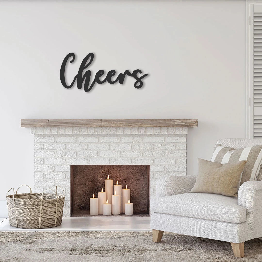 Cheers Sign Cheers Metal Word Art Cheers Bar Sign Cheers Porch Decor Cheers Welcome Sign Bar Sign For Home Bar Decor