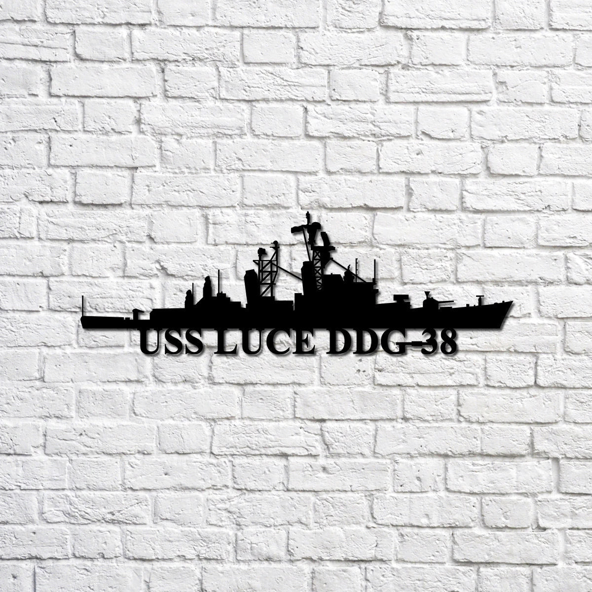 USS Luce DDG38 Navy Ship Metal Sign, Memory Wall Metal Sign Gift for Navy Veteran Laser Cut Metal Signs Custom Gift Ideas