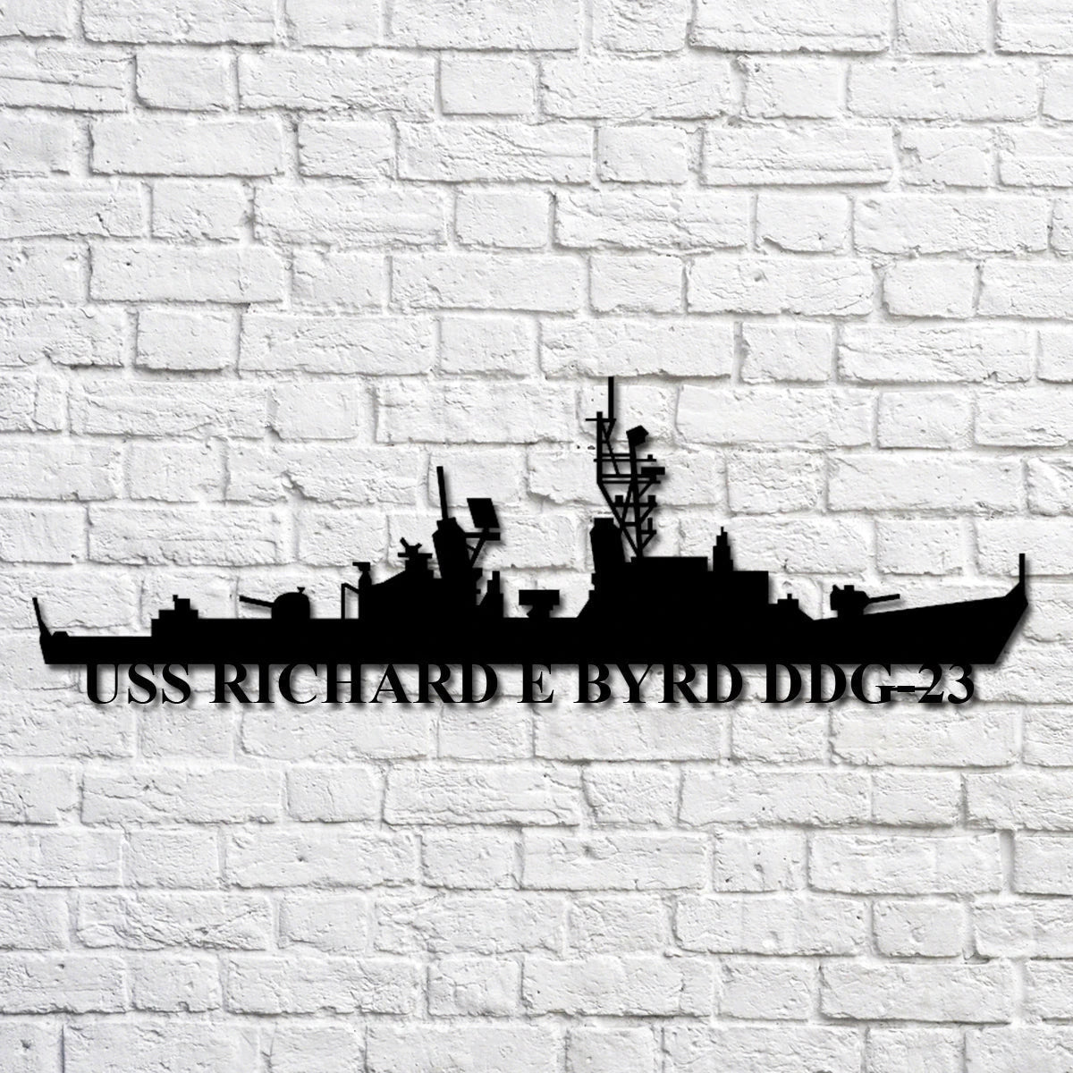 Uss Richard E Byrd Ddg 23 Navy Ship Metal Art, Gift For Navy Veteran, Navy Ships Silhouette Metal Art, Navy Home Decor Laser Cut Metal Signs Custom Gift Ideas