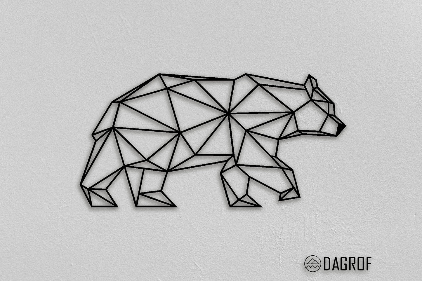 Bear Christmas Gifts Animal Geometric Living Room New Home Gift Modern Wall Decoration