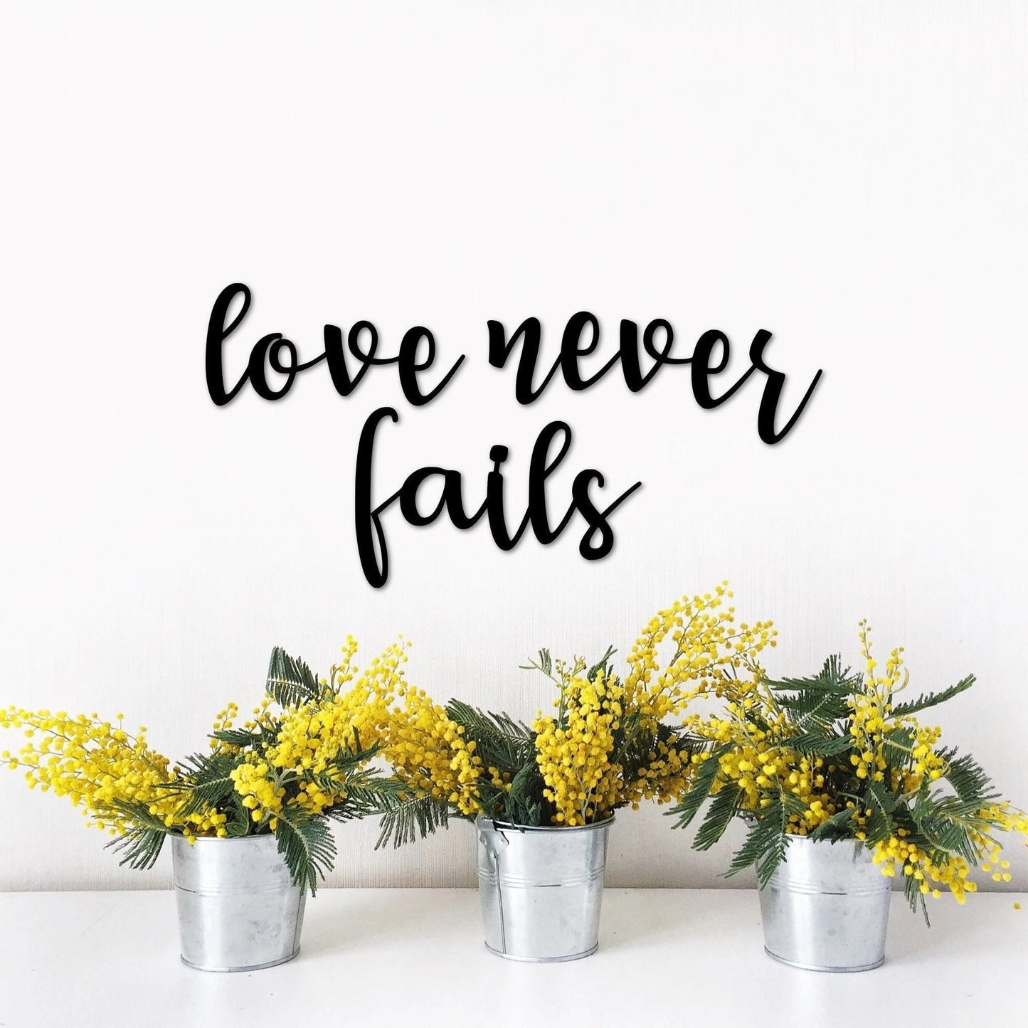 Love Never Fails Metal Wall Words Love Quote For The Wall Inspirational Sayings Love Decor For Master Bedroom Religious Scripture