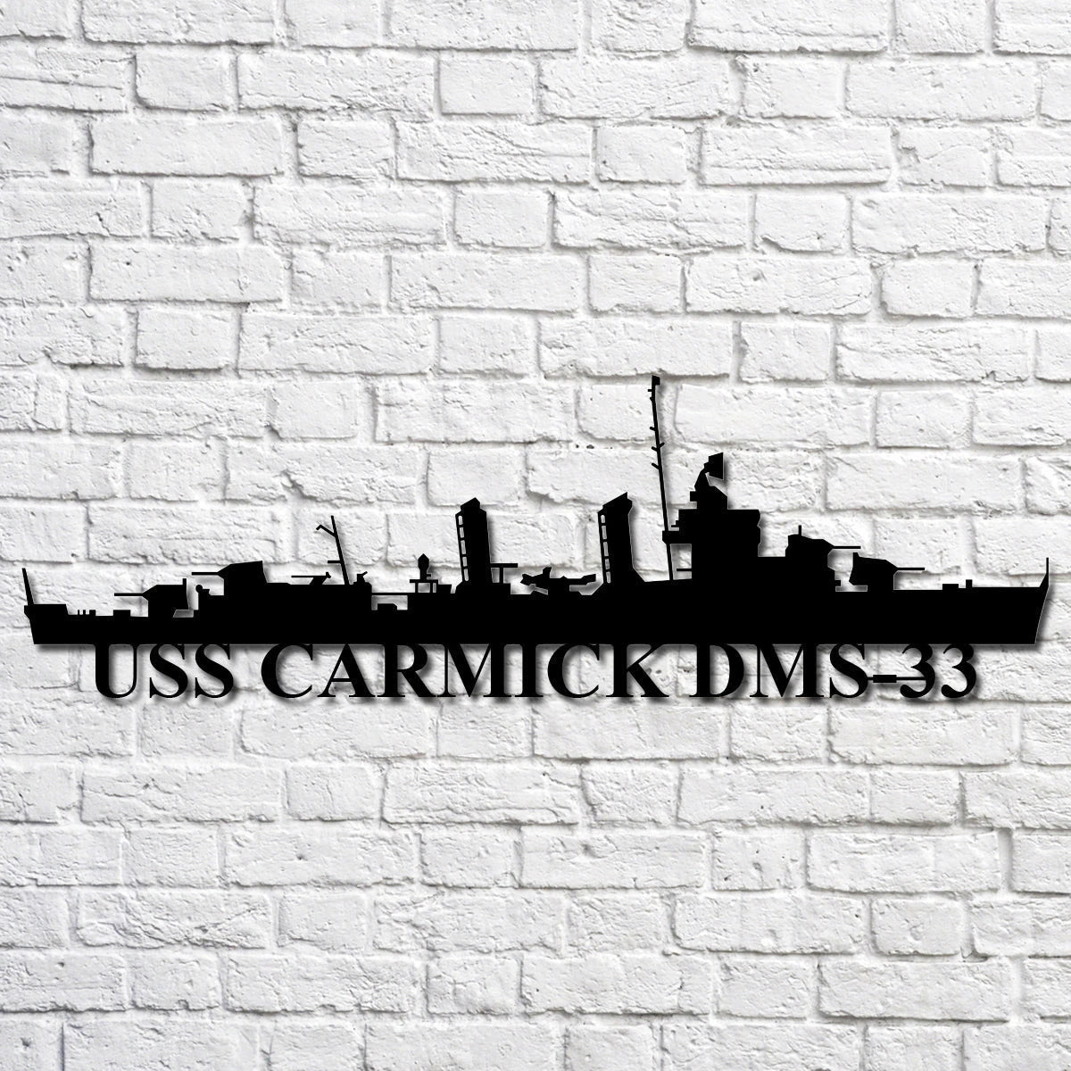 Uss Carmick Dms33 Navy Ship Metal Art, Custom Us Navy Ship Cut Metal Sign, Gift For Navy Veteran, Navy Ships Silhouette Metal Art, Navy Home Decor Laser Cut Metal Signs Custom Gift Ideas