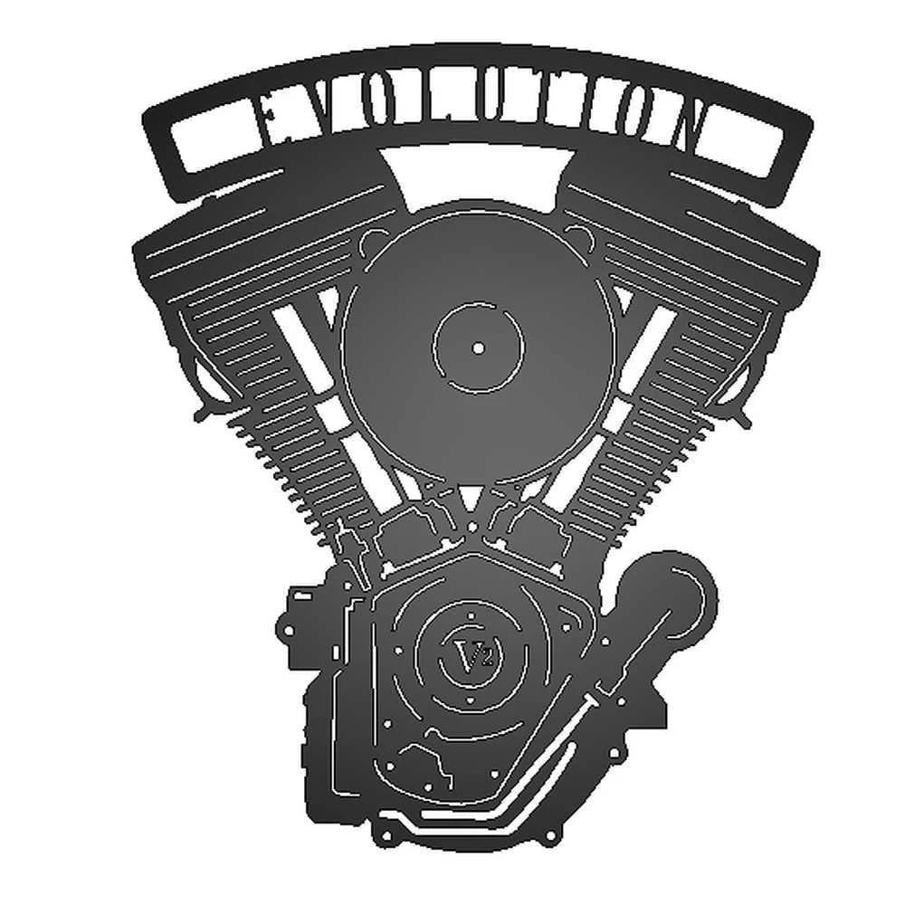 Evolution Engine Metal Garage Sign Biker Garage Steel Wall Sign Motorcyclist Gift Father's Day Gift