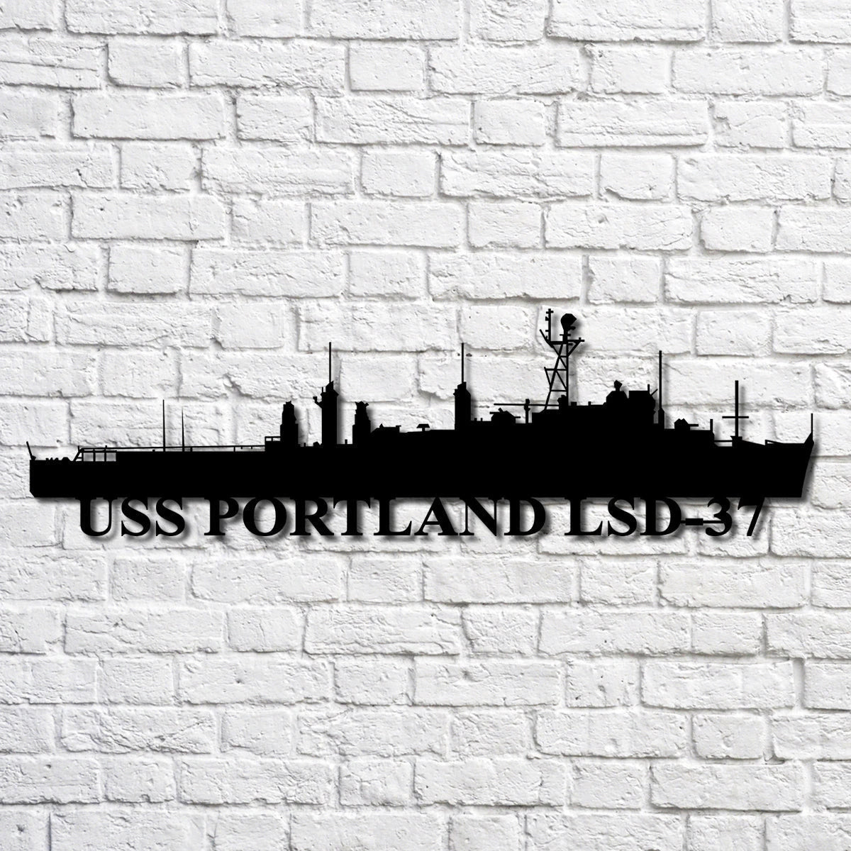 Uss Portland Lsd37 Navy Ship Metal Art, Gift For Navy Veteran, Navy Ships Silhouette Metal Art, Navy Home Decor Laser Cut Metal Signs Custom Gift Ideas