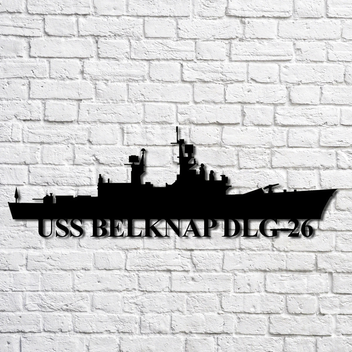 Uss Belknap Dlg26 Navy Ship Metal Art, Custom Us Navy Ship Cut Metal Sign, Gift For Navy Veteran, Navy Ships Silhouette Metal Art, Navy Home Decor Laser Cut Metal Signs Custom Gift Ideas