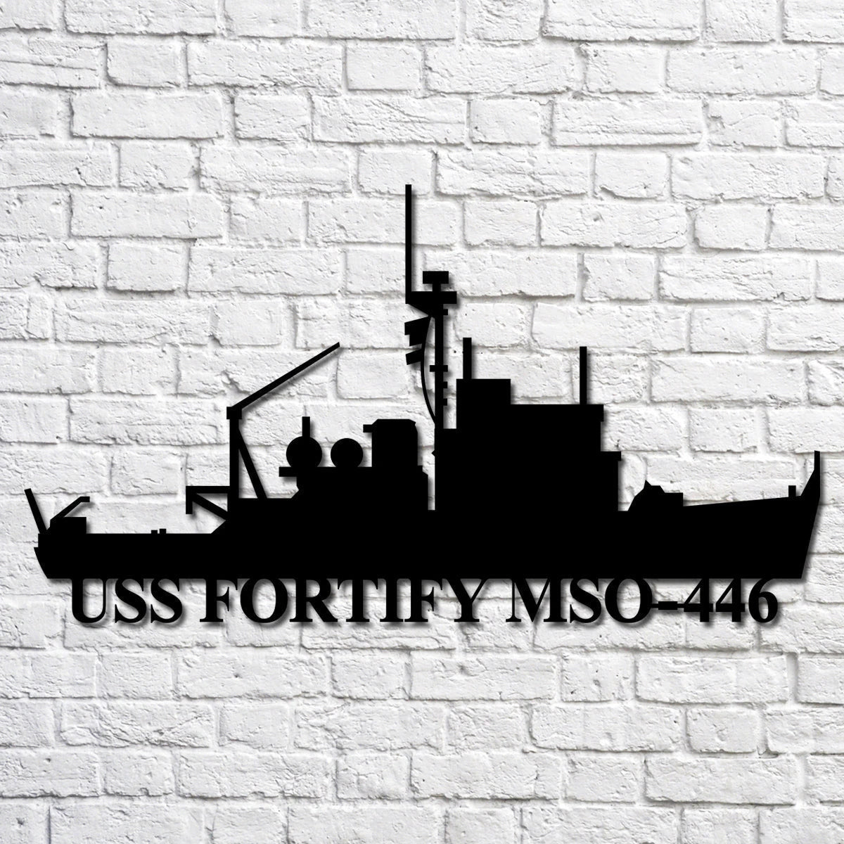 Uss Fortify Mso446 Navy Ship Metal Art, Custom Us Navy Ship Cut Metal Sign, Gift For Navy Veteran, Navy Ships Silhouette Metal Art, Navy Home Decor Laser Cut Metal Signs Custom Gift Ideas