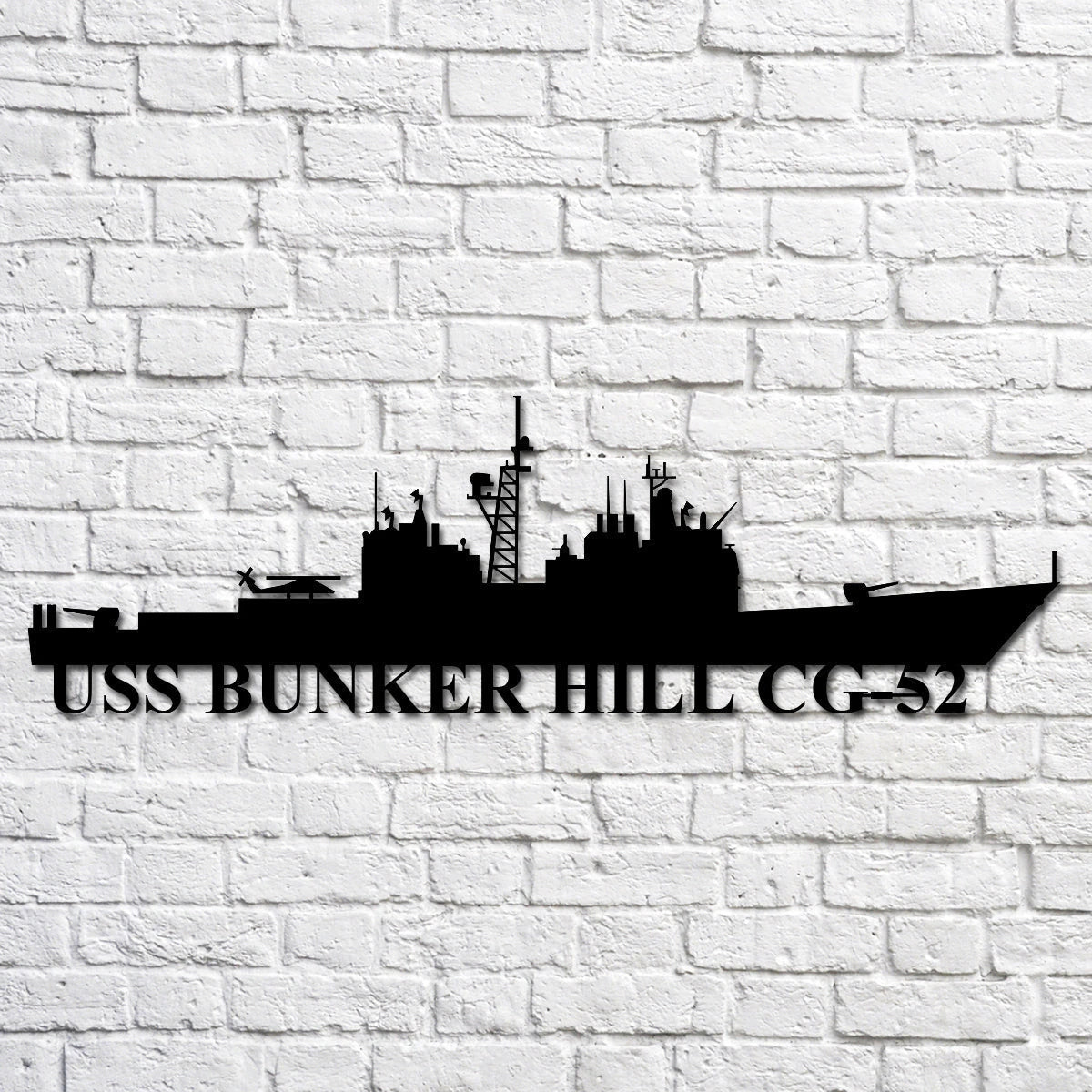 Uss Bunker Hill Cg52 Navy Ship Metal Art, Custom Us Navy Ship Cut Metal Sign, Gift For Navy Veteran, Navy Ships Silhouette Metal Art, Navy Home Decor Laser Cut Metal Signs Custom Gift Ideas