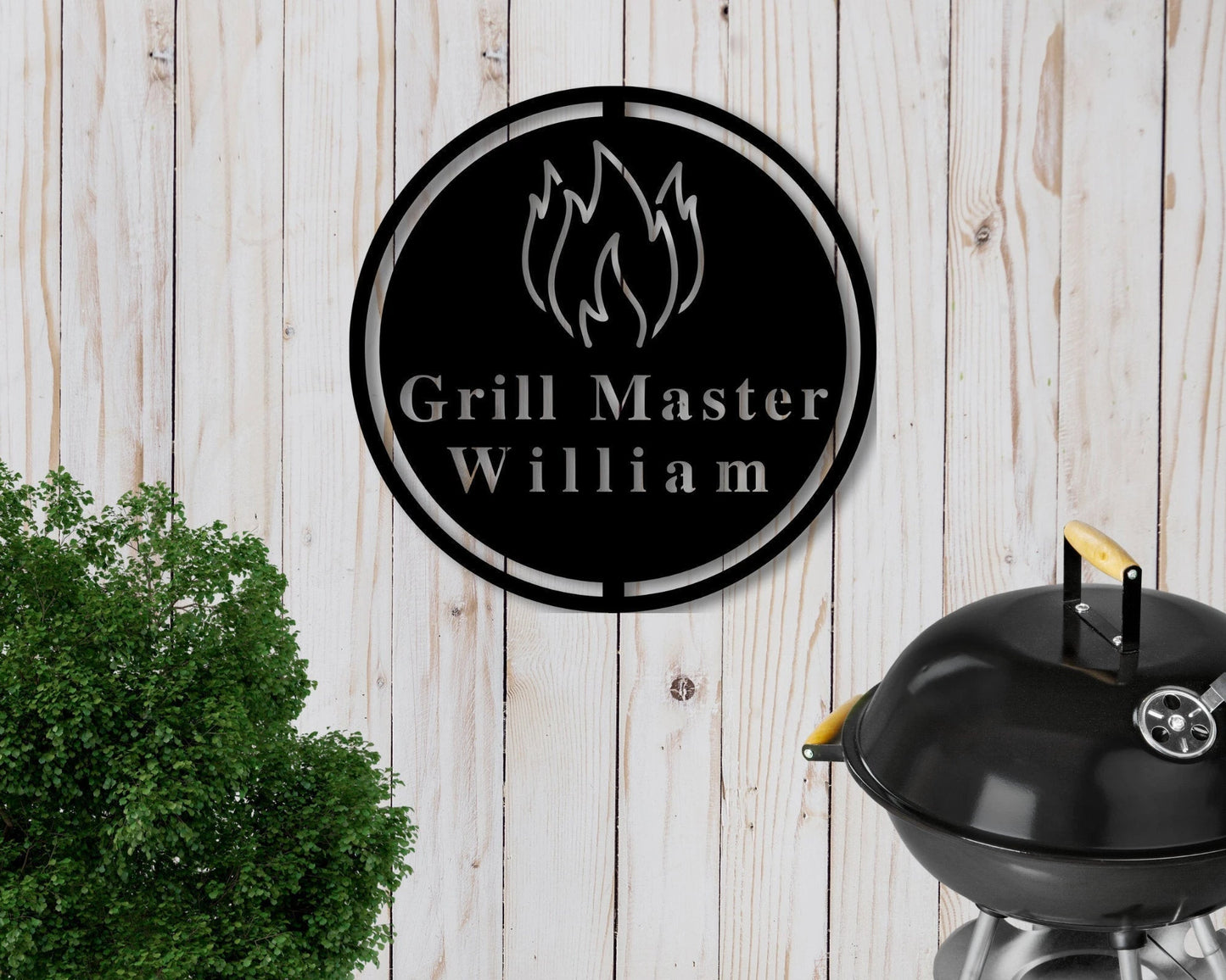 Personalized Metal Bbq Sign Fire Outdoor Sign Bbq Grill Sign Outdoor Kitchen Metal Signs Personalized Grill Sign Bbq Party Decor Bbq