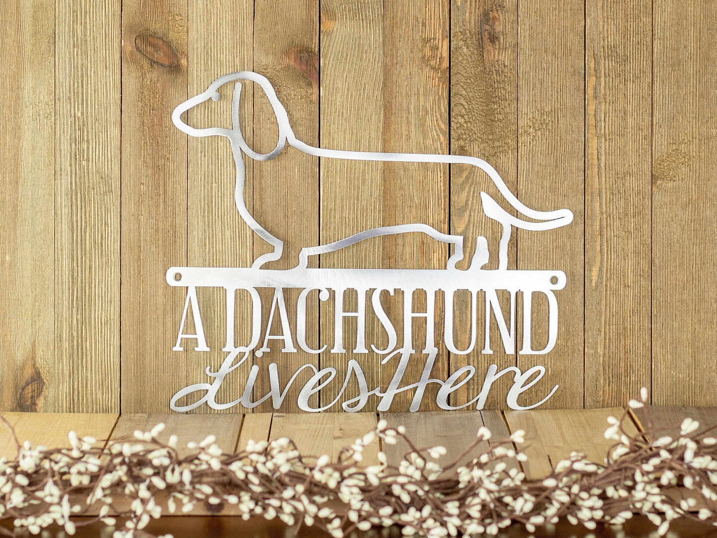 Metal Laser Cut Sign Dachshund Gift Beware Of Dog Sign